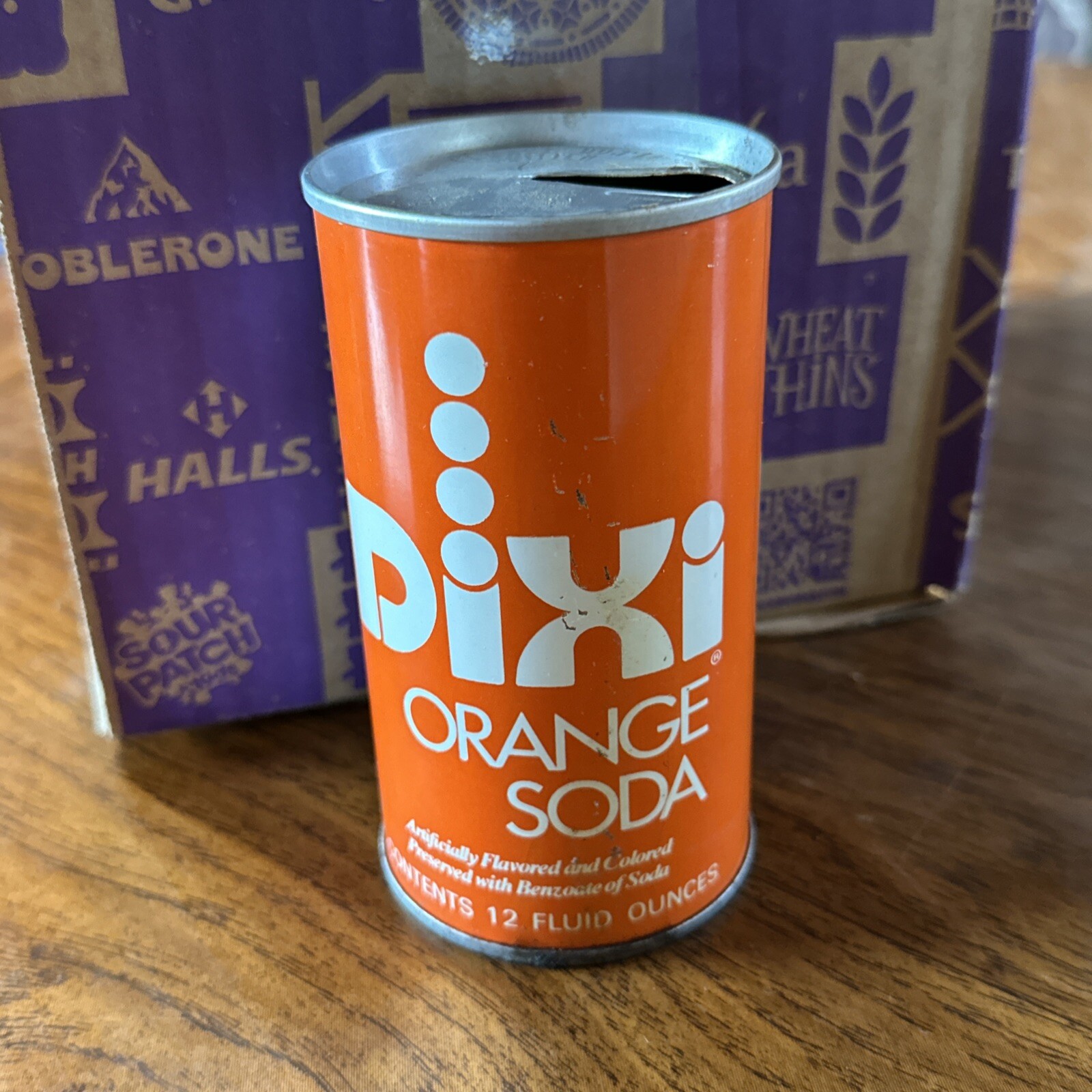 DIXI Orange Soda 12  OZ STEEL CAN VINTAGE Baltimore MD
