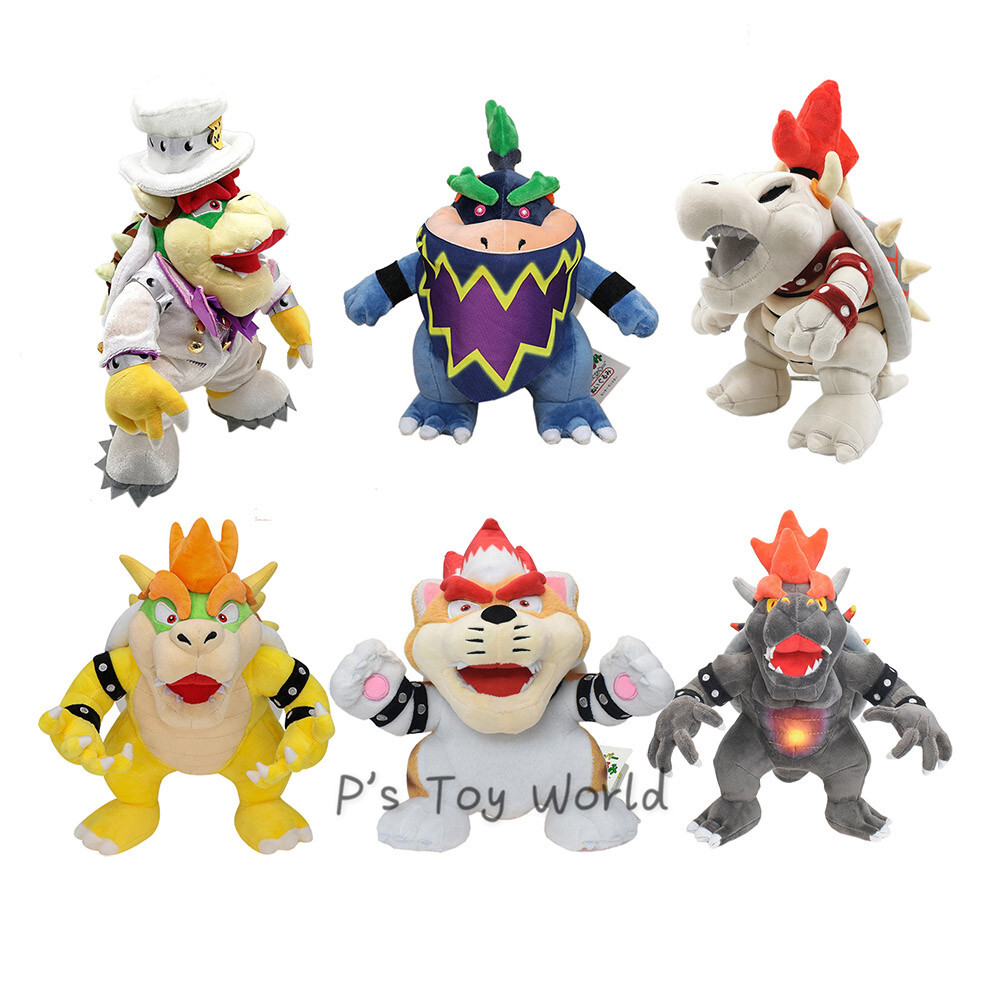 Angry Wonder Bowser King Dark Dry Bones Wedding Plush Doll Figure #SM