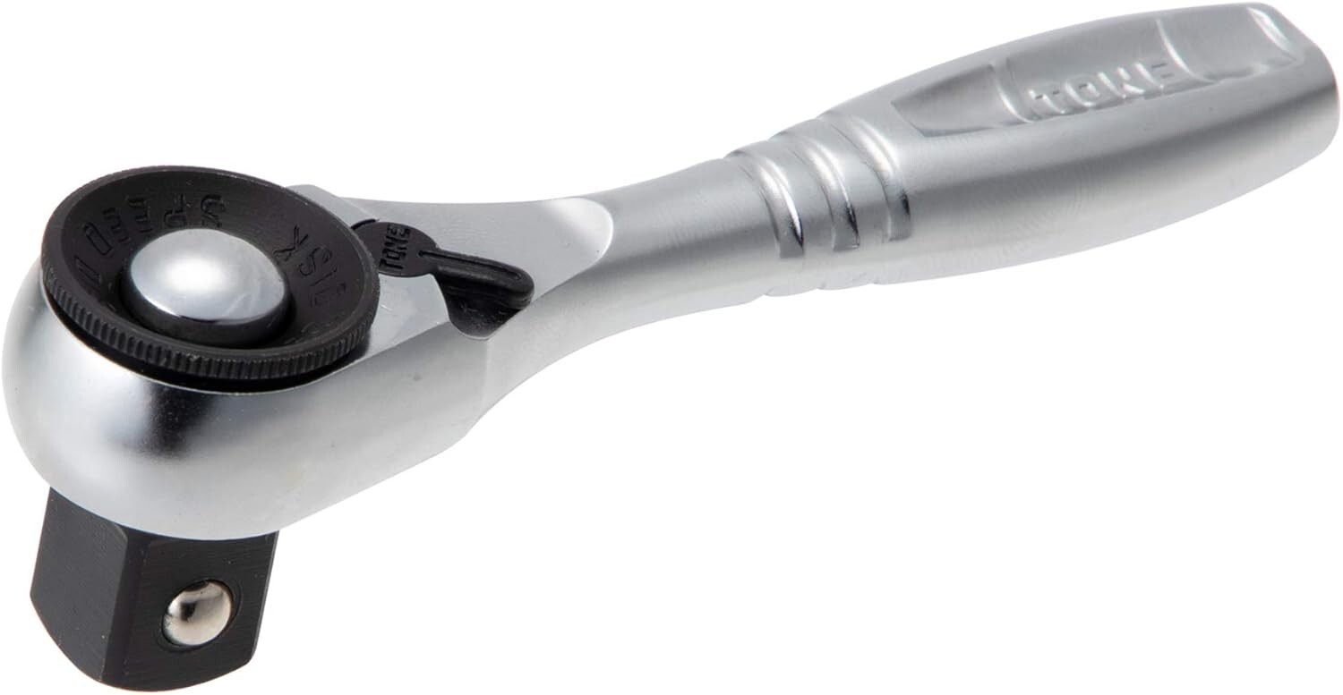 TONE RH4CHQS Compact Short Ratchet Handle 1/2 Drive 110mm 72-Tooth