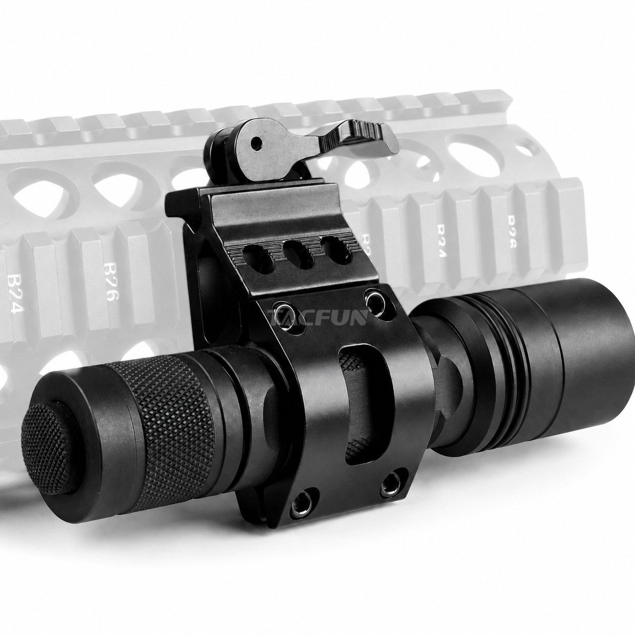 Flashlight 220 Lumen /w Quick Release 1" Offset Picatinny/Weaver Rail Mount
