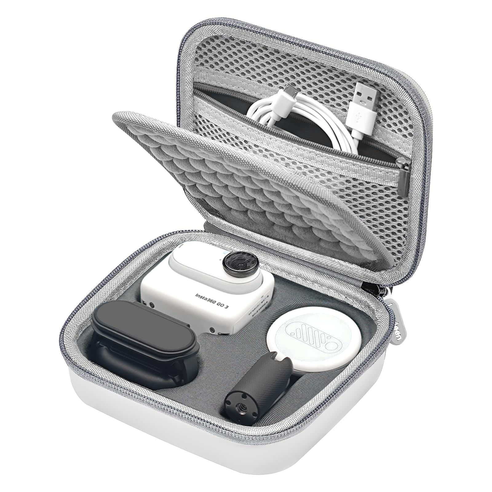 White Protective Carrying Case for Insta360 GO 3S GO 3 Action Camera