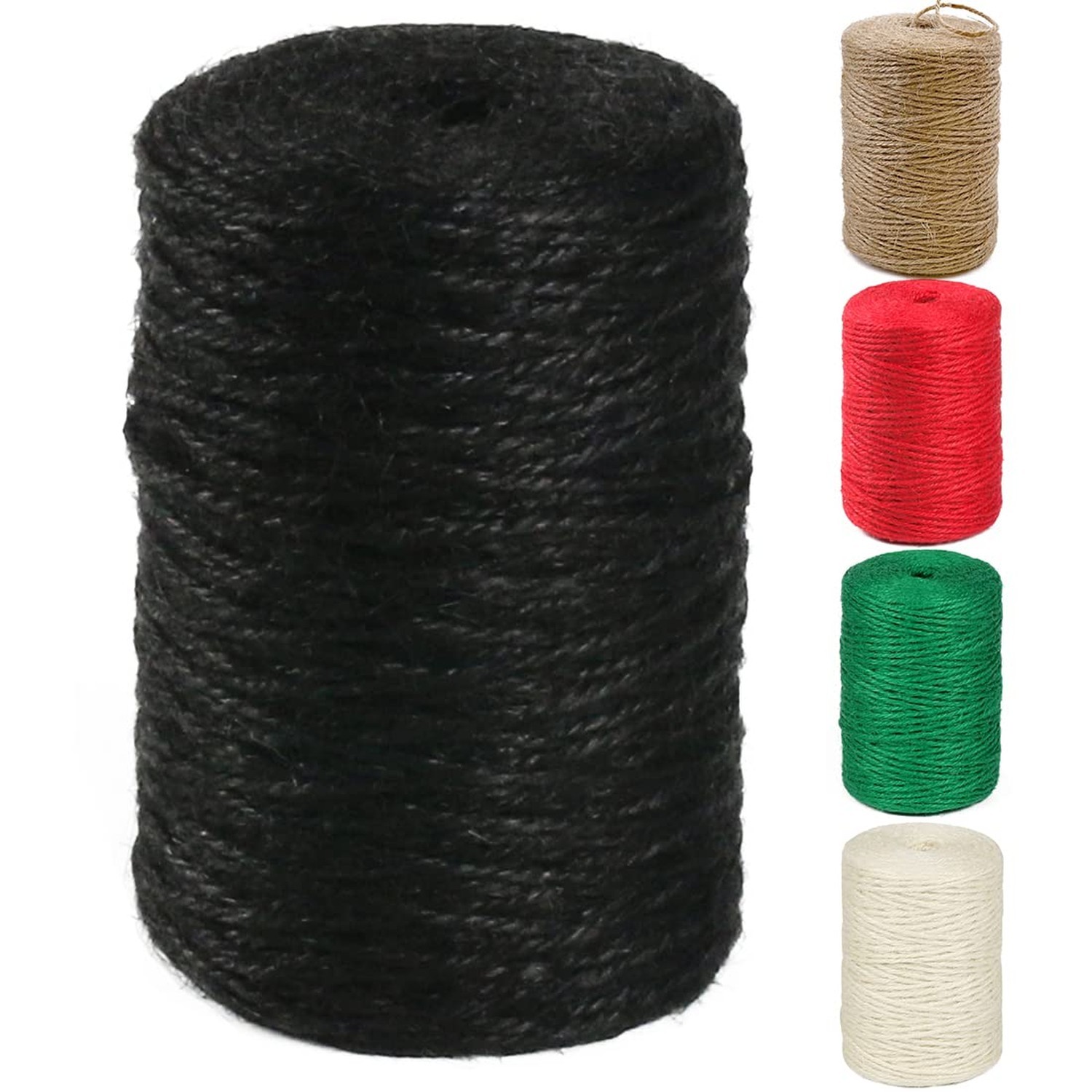 PerkHomy Natural Jute Twine 600 Feet Long Colored Twine Rope for Crafts Gift ...