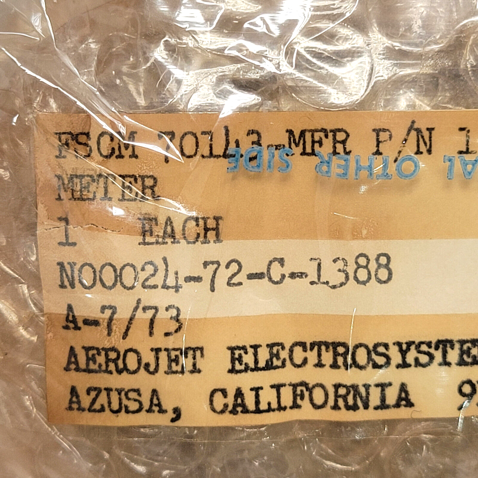6625-00-214-4018 Ammeter 1300147-2