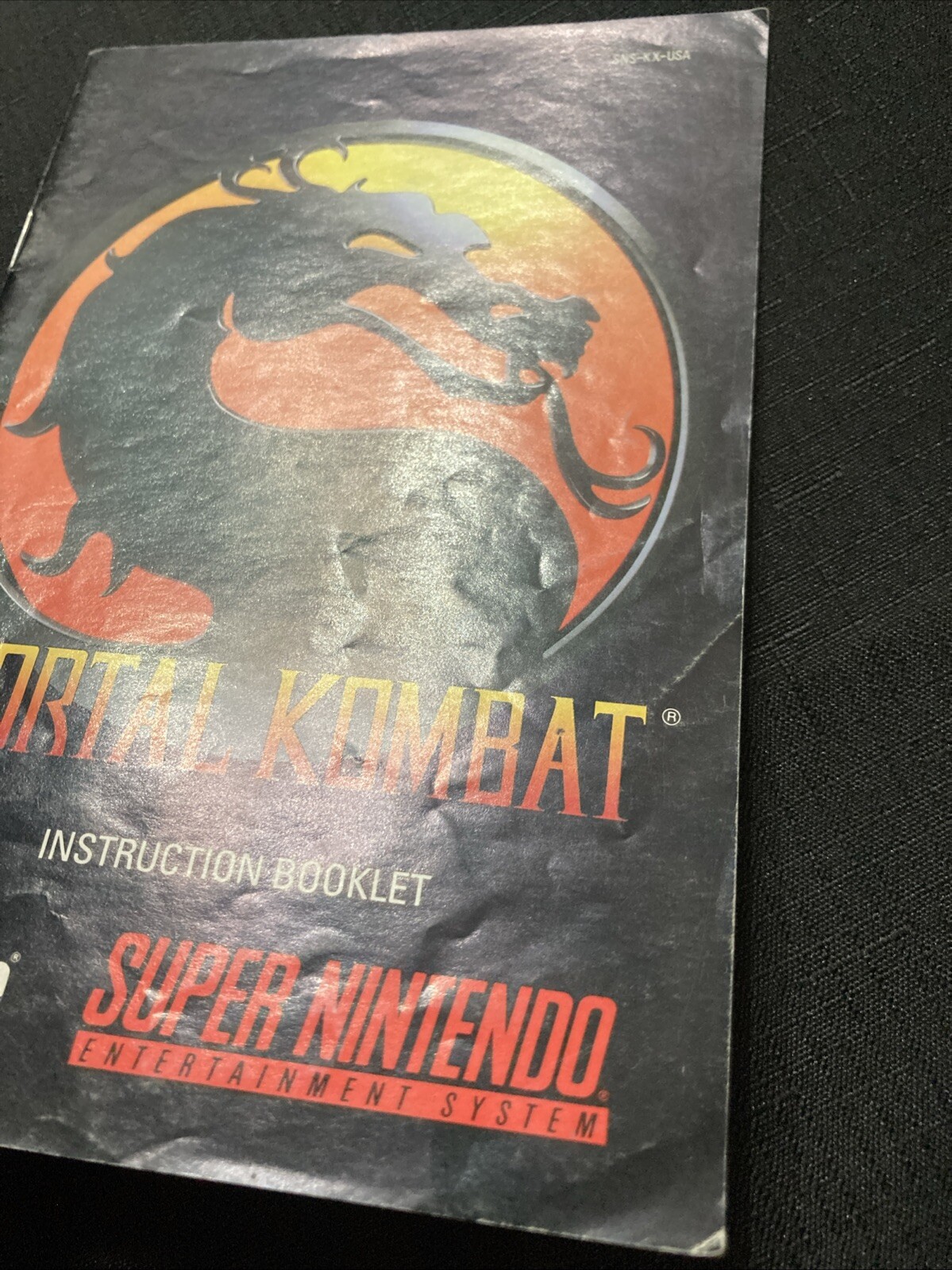 Mortal Kombat SNES Manual Only