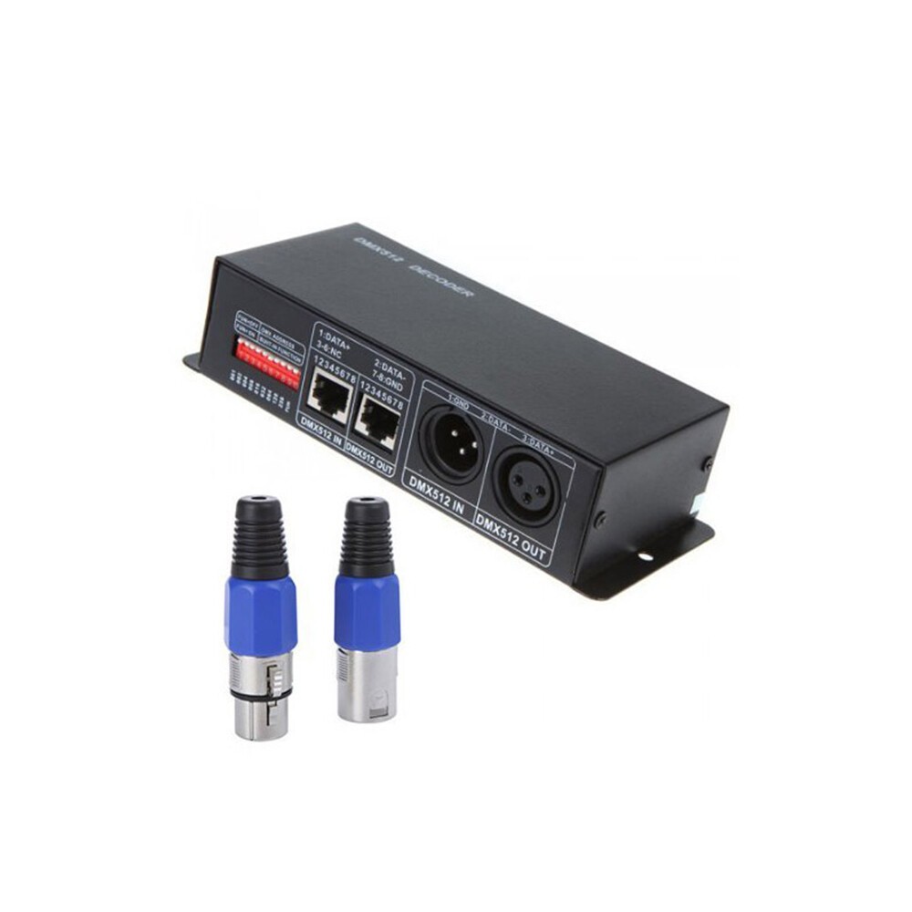 DC 12V 24V DMX512 8A 4 Channels Decoder Controller for 5050 RGB LED Light Strip