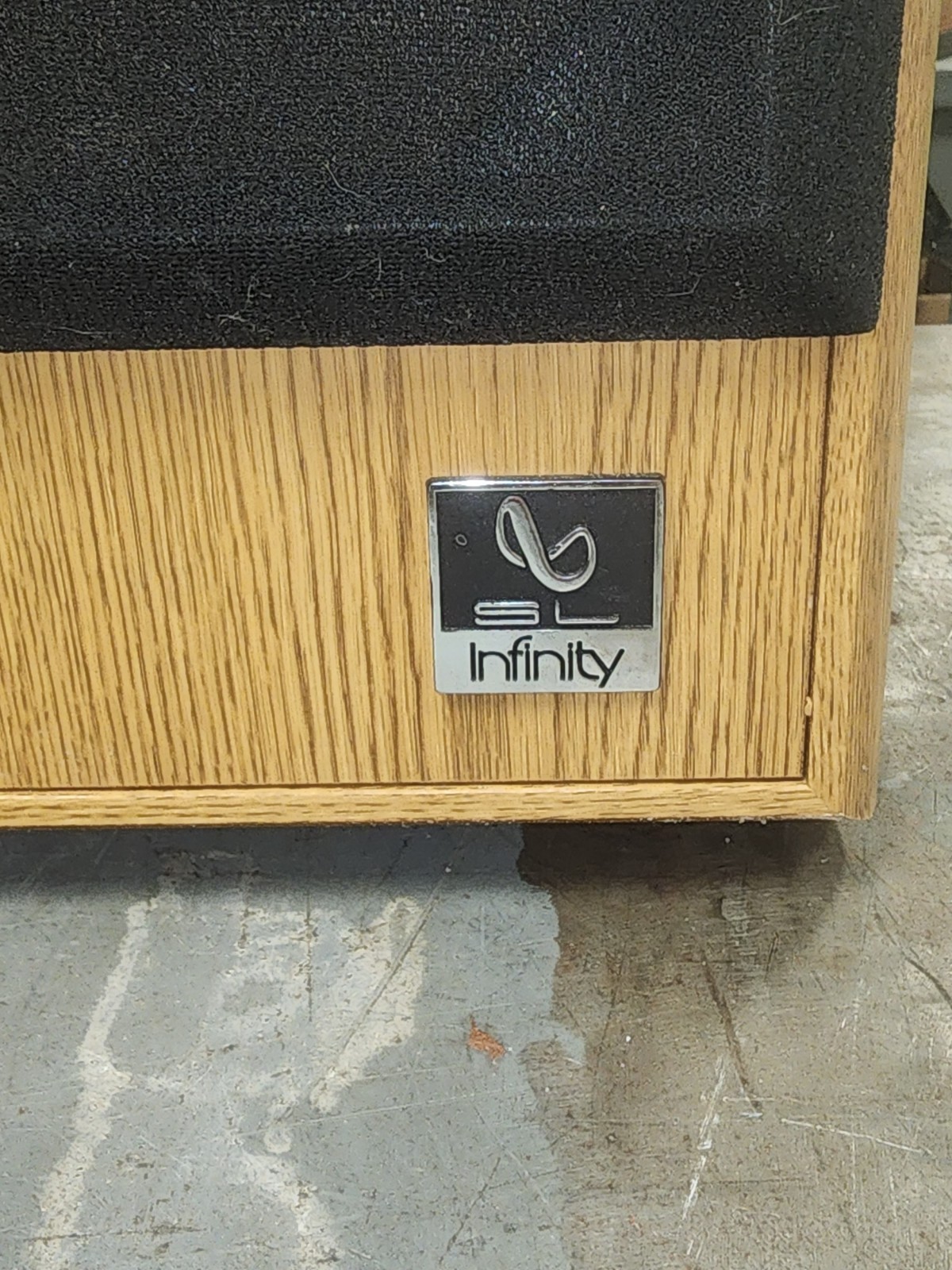 INFINITY SL40 TOWER SPEAKERS SOLID OAK VERIFIED WORKING SOUND SYSTEM Vtg Speaker