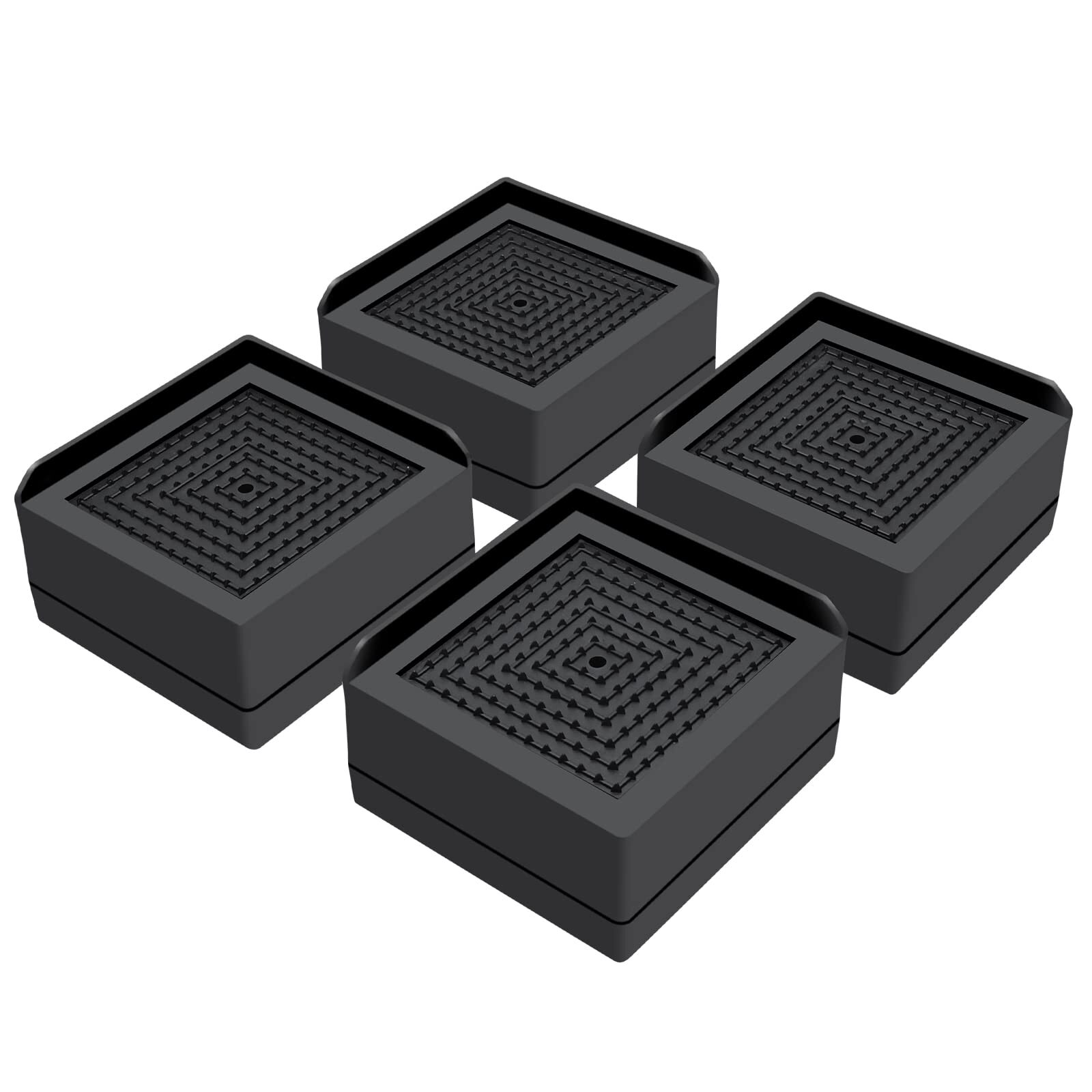 Pack of 4 Furniture Bed Risers 2 Inch Furniture Risers Heavy Duty Adjustable ...
