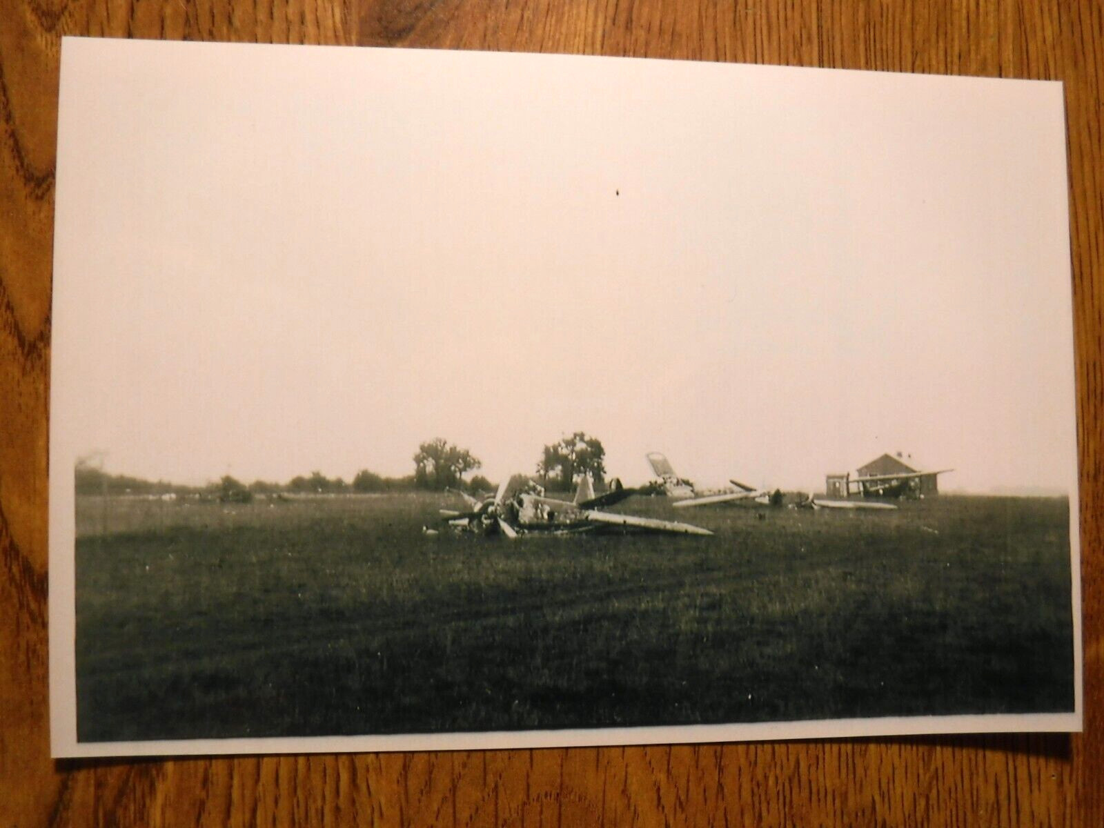 ONE BLACK & WHITE WORLD WAR II PICTURE OF DESTROED FRENCH PLANES (26)