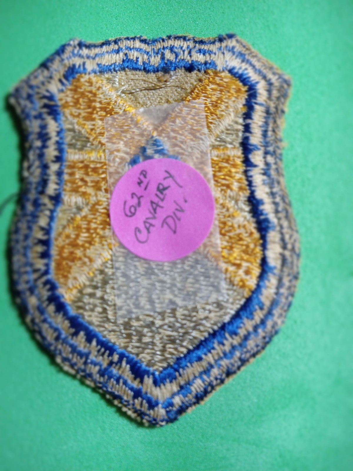 WW2 62nd Cavalry Division - Cut Edge - No Glow - Patch (#2)