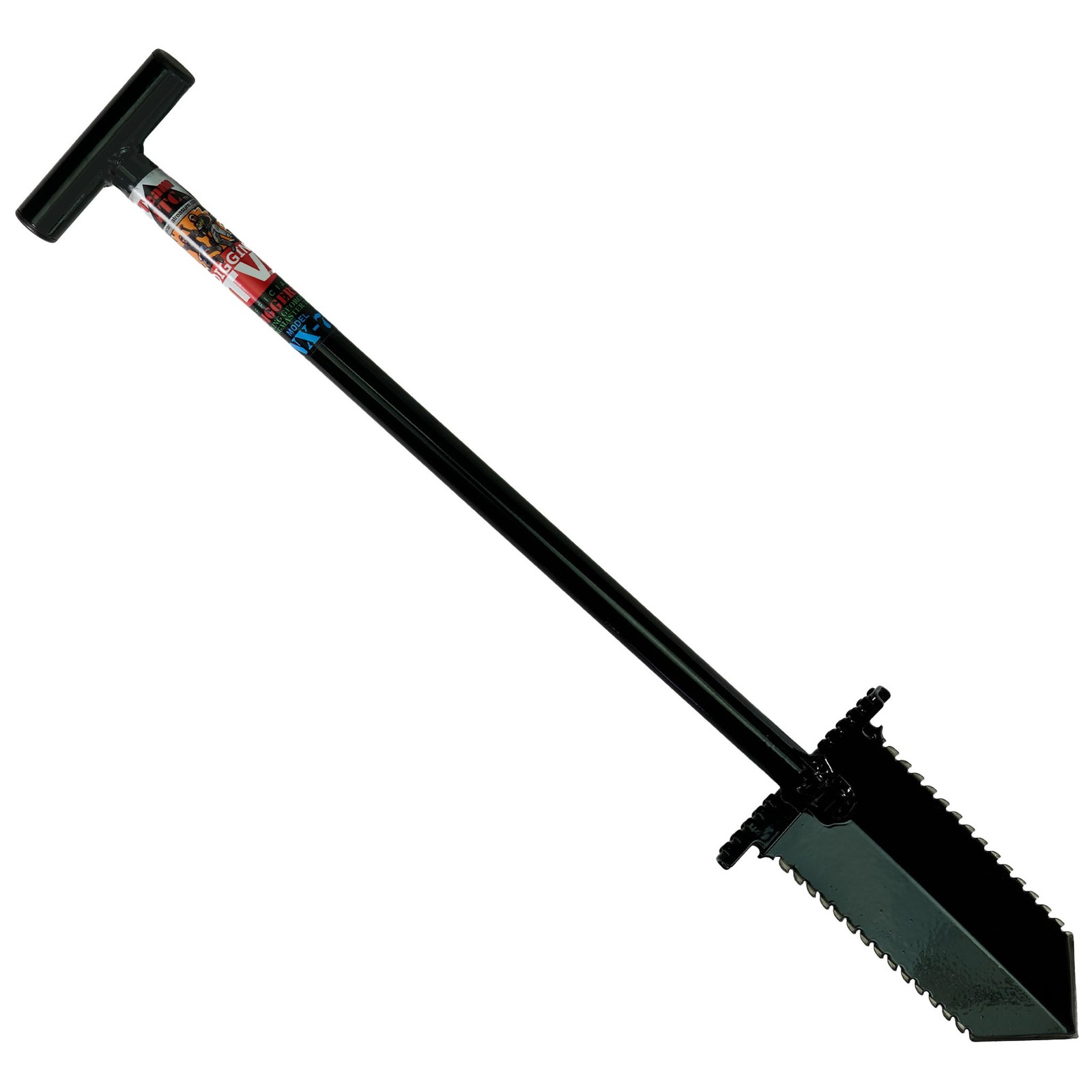 Anaconda NX-7 Tempered Steel 33" Shovel w/ Double Serrated Blade & Foot Pegs