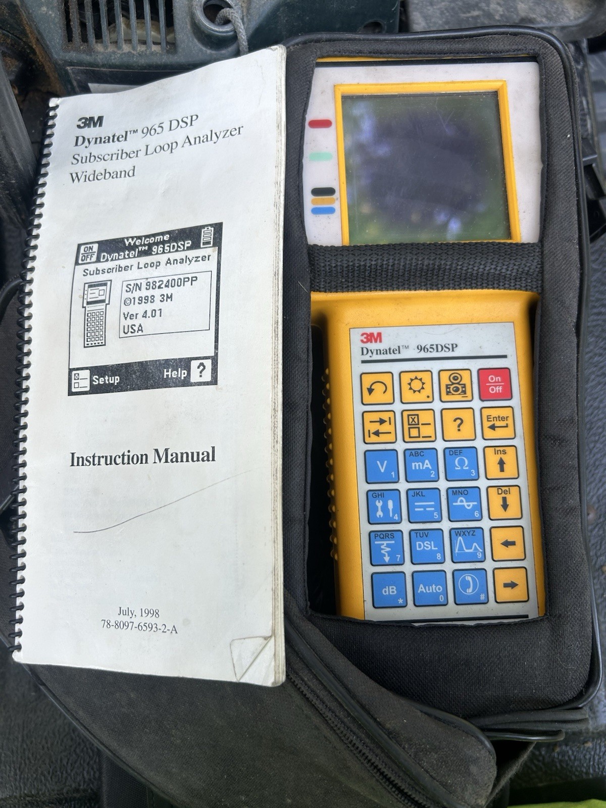 3M Dynatel 965DSP Subscriber Loop Analyzer Wideband Cable Tester w/ Manual