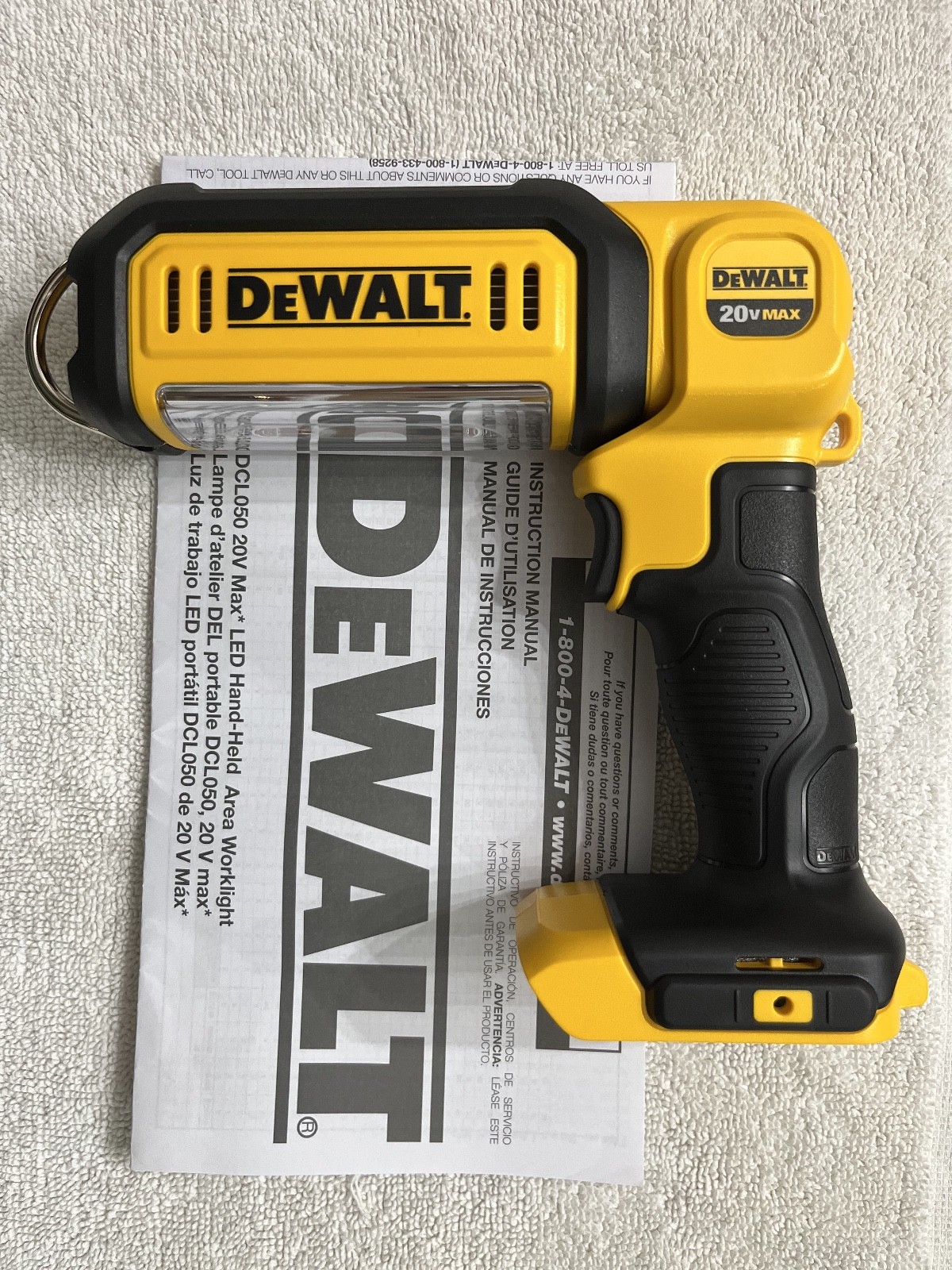 New Dewalt DCL050 20V 20 Volt Max LED Work Light, Pivoting Head, Flashlight