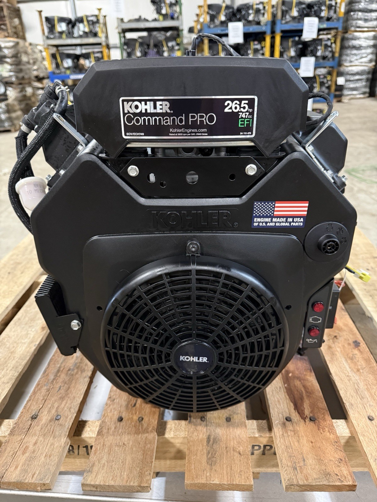 Kohler Command 26.5HP ECH749-3068 EFI Horizontal Engine 1-1/8" X 4"