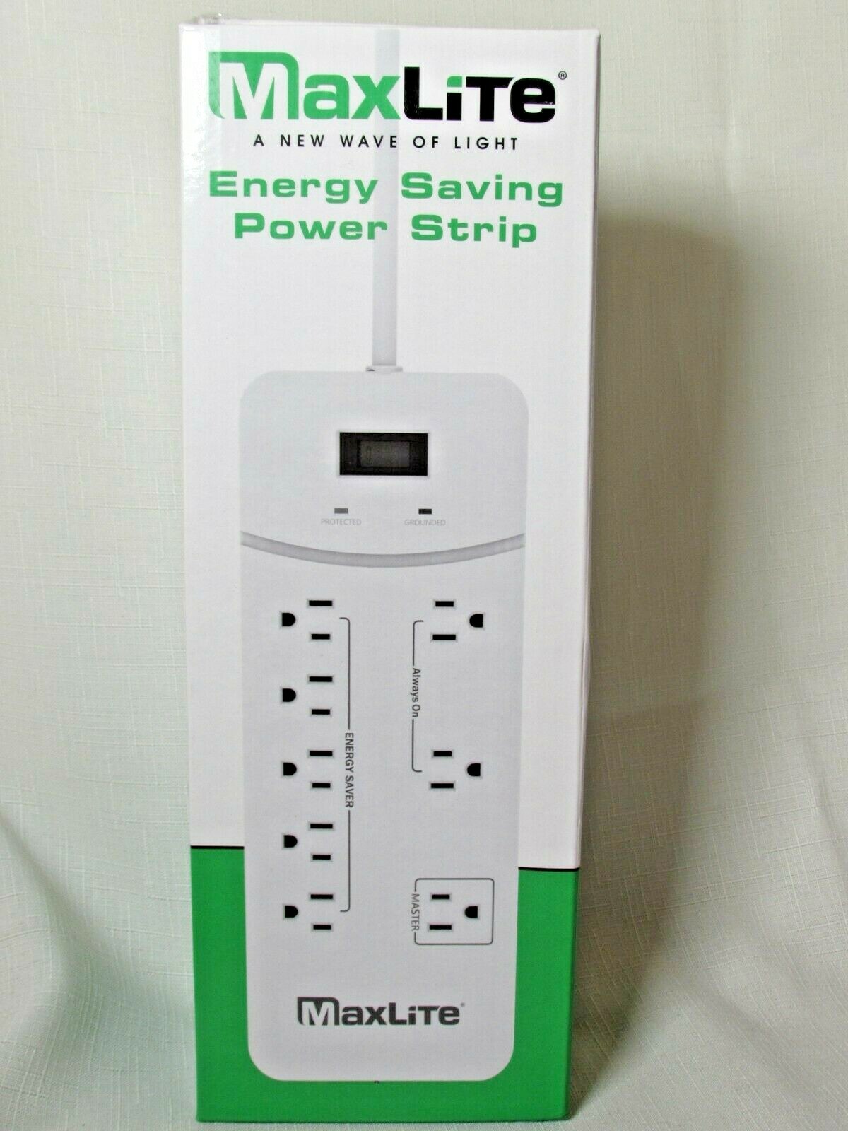 MAXLITE ENERGY SAVING SMART STRIP POWER STRIP 1350 JOULES 8 OUTLETS Smart Strip