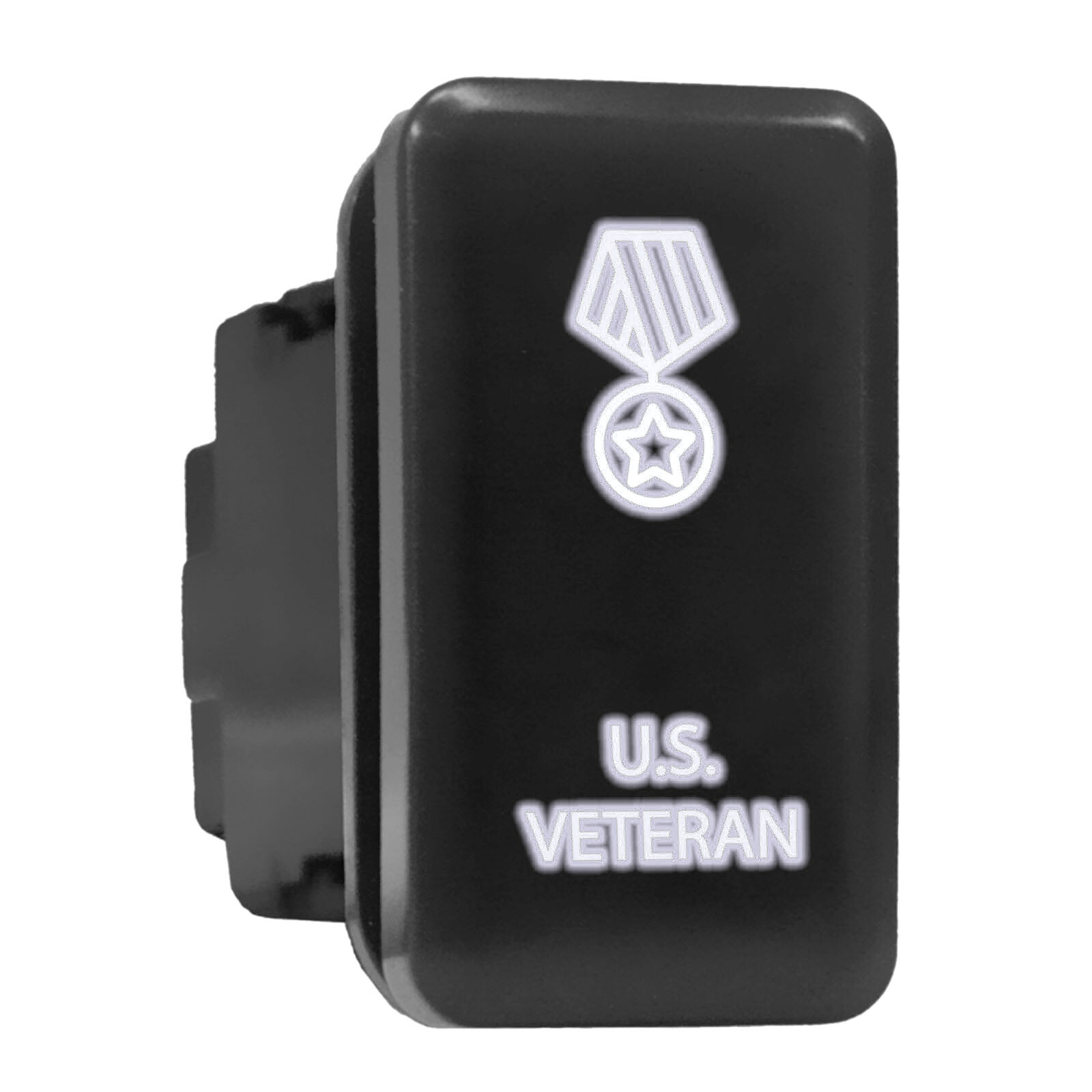 US VETERAN - LED Push Button Replacement for TOYOTA (1.54 x 0.83 in) White