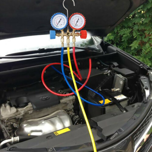 AC A/C Refrigerant Diagnostic Manifold Gauge Set Brass Manometer Gauge Test Kits
