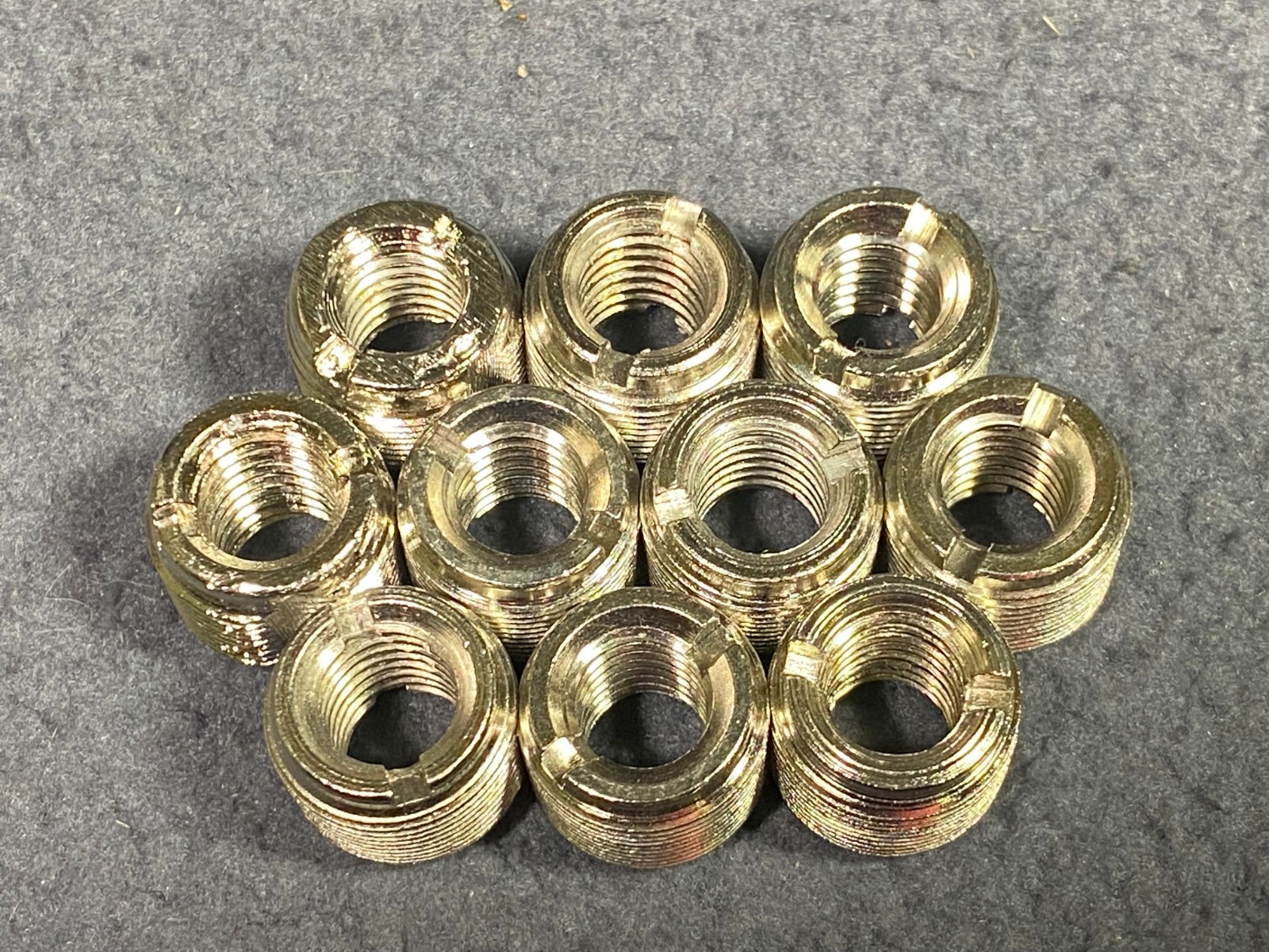 Lot of 10 3/8 - 5/8 Microphone Stand Thread Adapters Drum Mount
