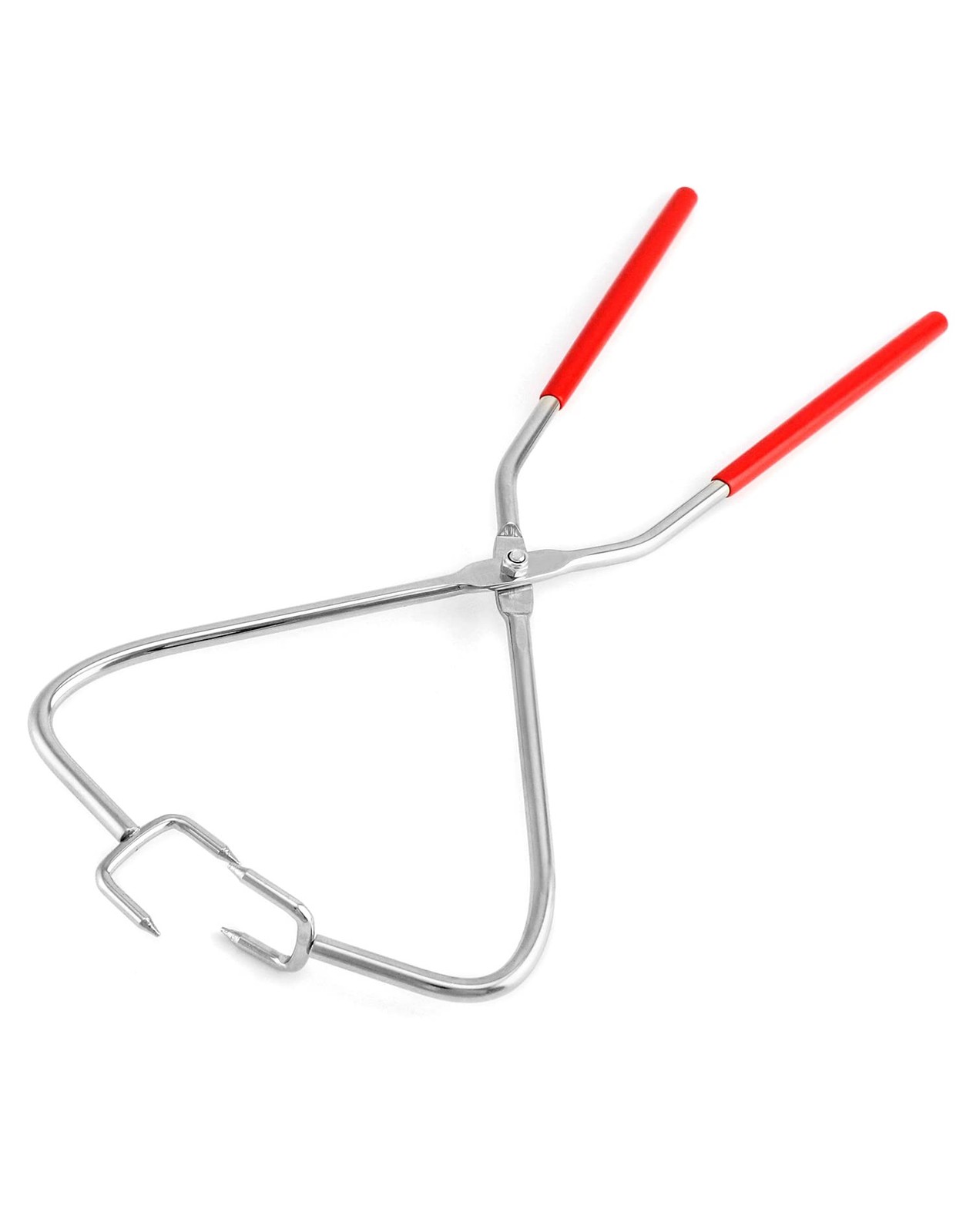 QWORK Dipping Tongs Glazing Tools, Stainless Steel Pottery Clay Silver