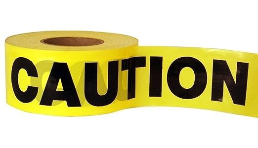CH Hanson 3" x 300' x 2ml Yellow Caution Tape Roll