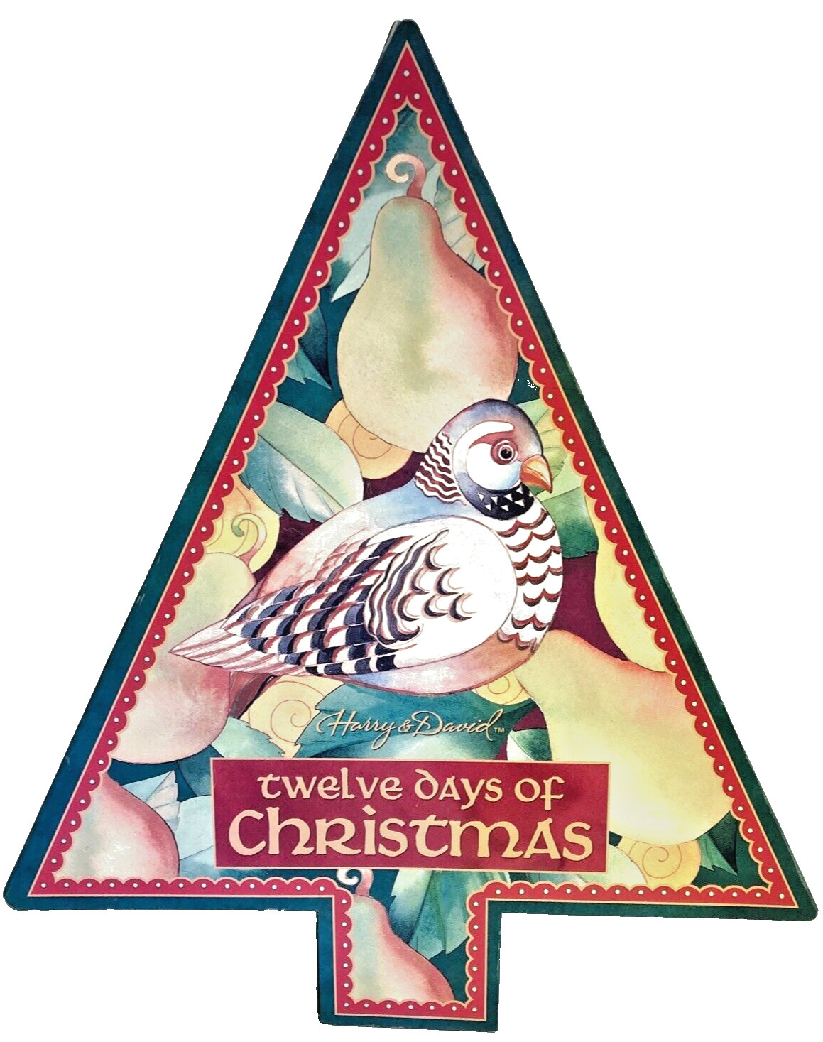 Christmas Tree Shaped Harry & David Twelve Days of Christmas Box