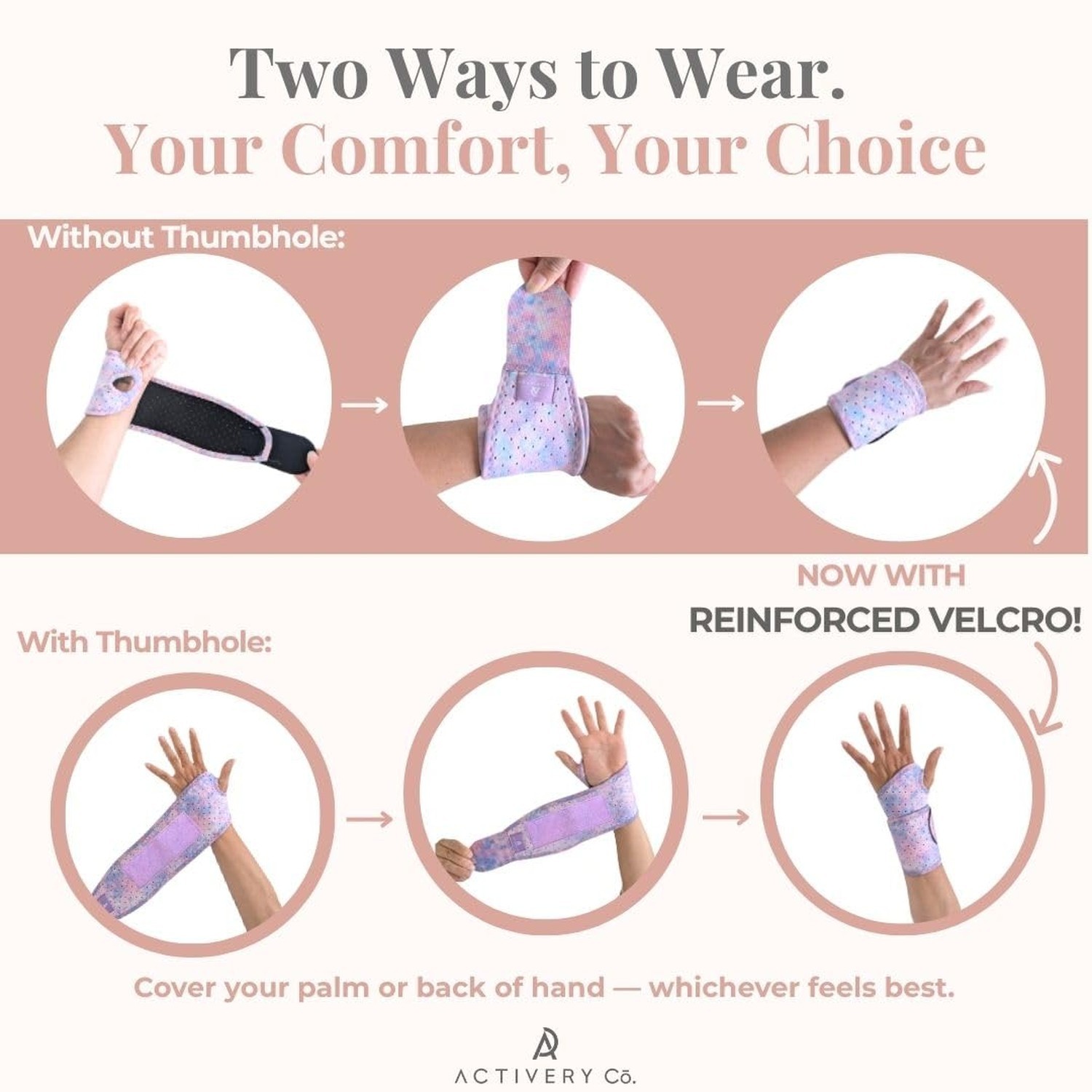 Carpal Tunnel Wrist Brace Left Hand, Right Hand for Women, Day or Night Compr...