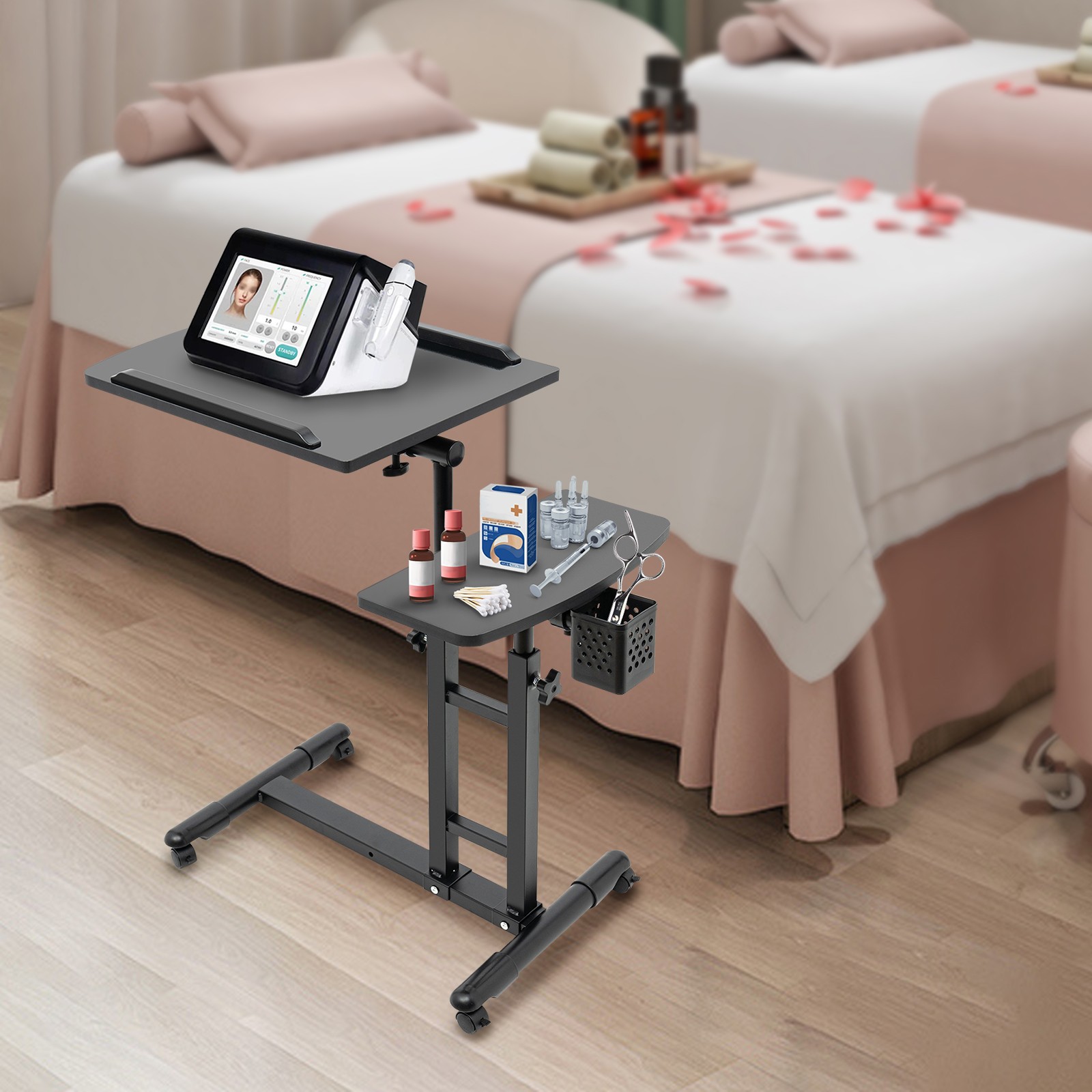 Tattoo WorkStation Arm Rest Mobile Work Station Portable Tray Rolling Stand NEW