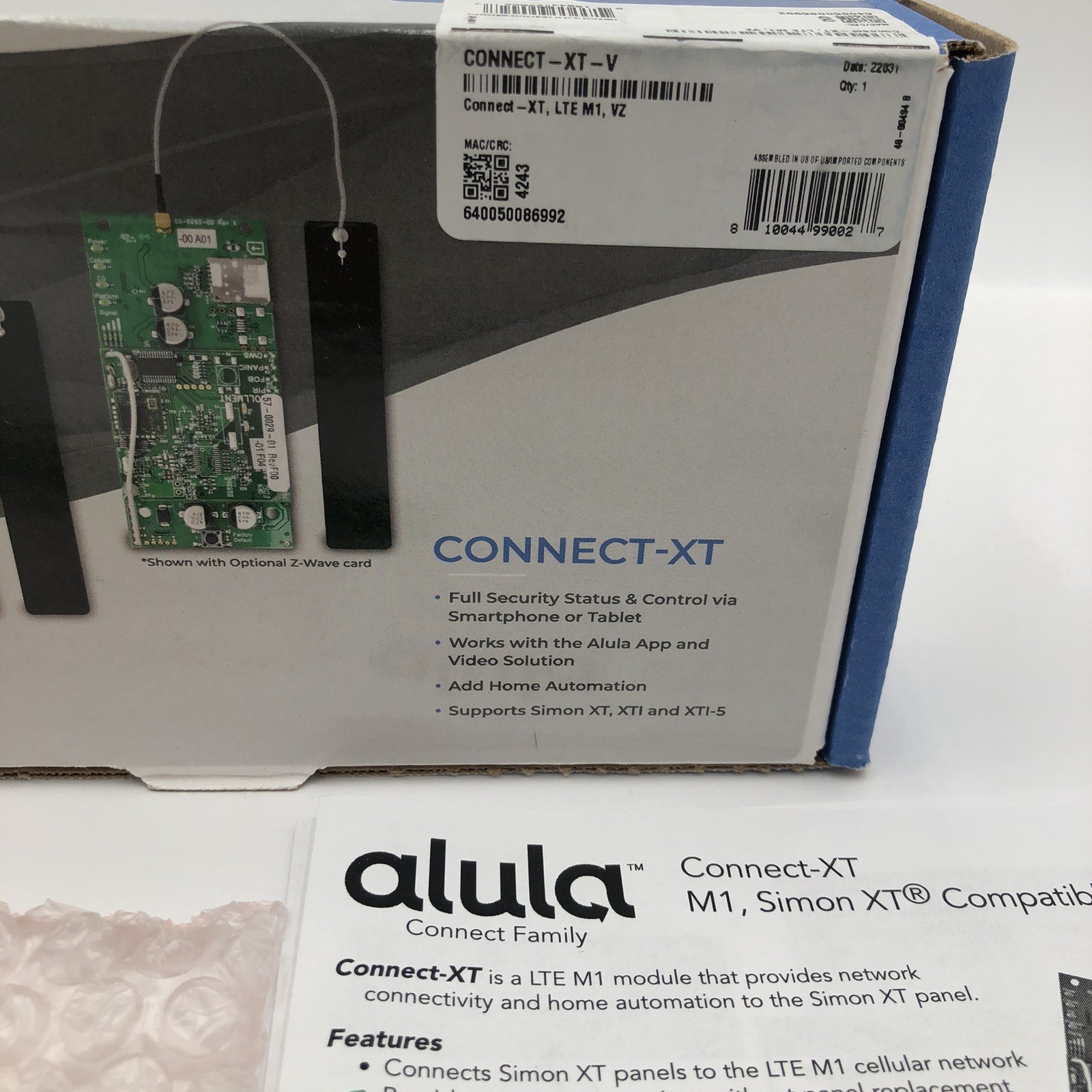 Alula Connect-XT-V LTE M1 VZ Data Alarm Communicator Simon XT Alarm Panels