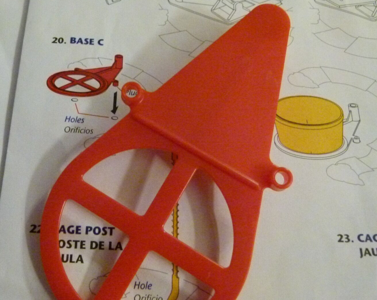 MOUSE TRAP RED BASE C #20 Replacement GAME PIECES PARTS mousetrap
