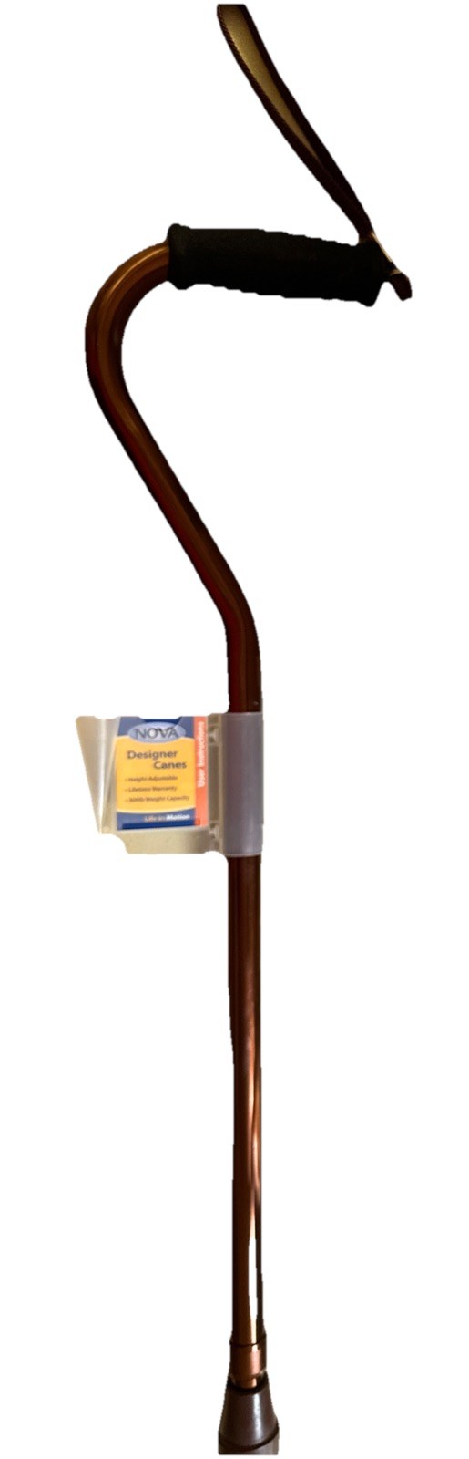 Nova C1060BR Cane Offset with Strap - Bronze 300lbs Max