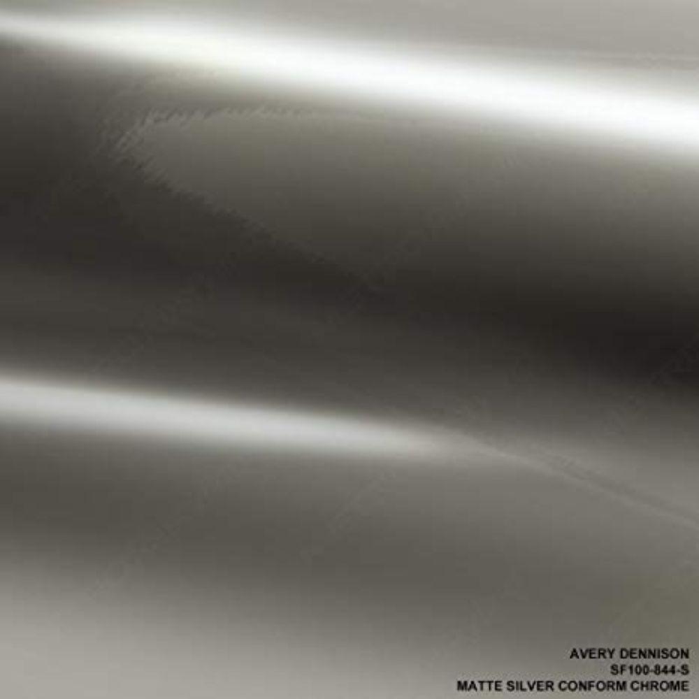 Avery Dennison SF100 Conform Chrome Matte Silver Flexible Vinyl Car Wrap | 844-S