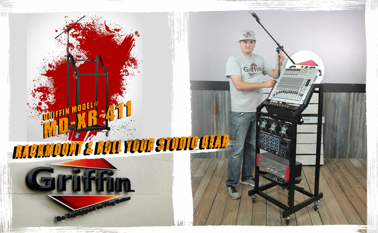 Rack Mount Cart Stand Rolling Studio Mixer Gear Pro Audio IT Server Holder Case