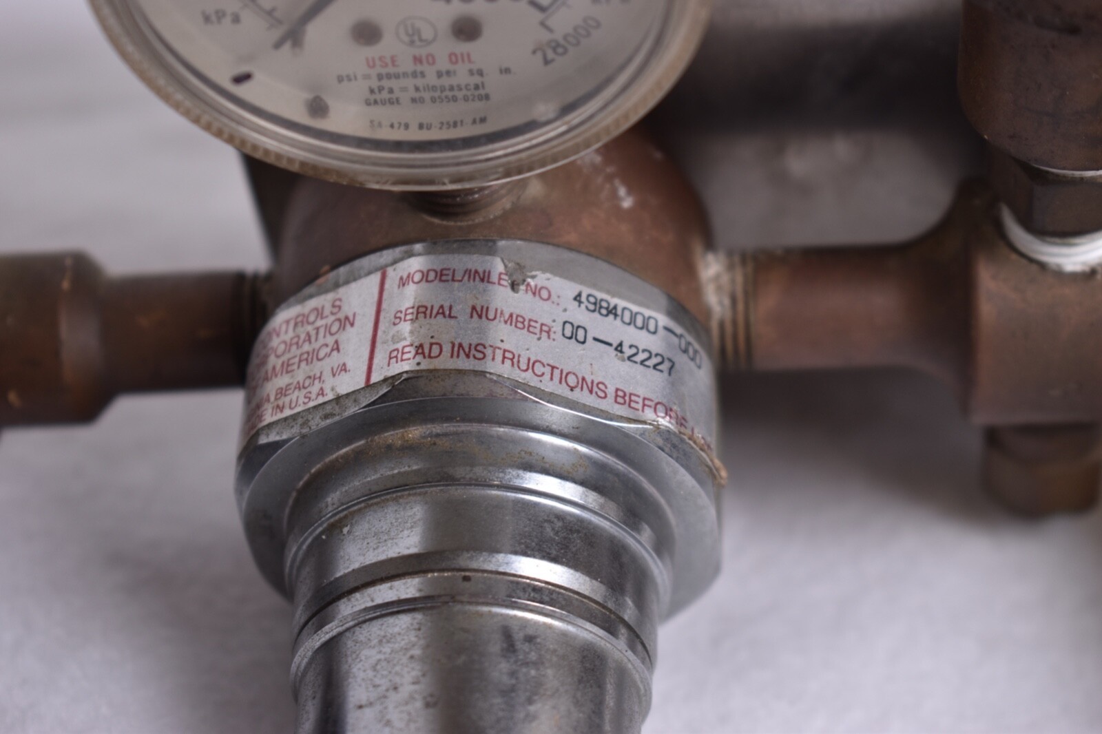 Concoa 620 Series Automatic Switchover Valve System 6204221-580