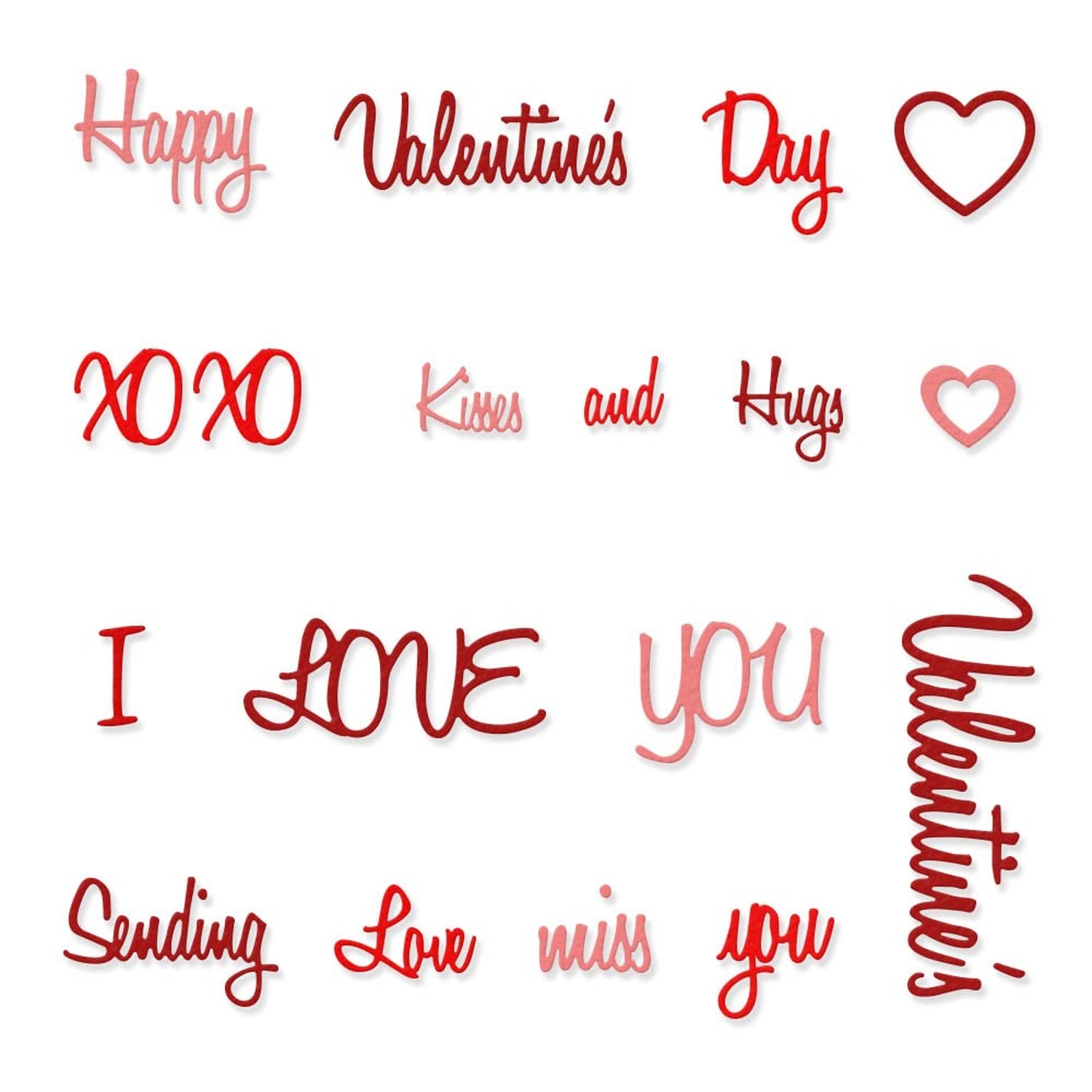 Happy Valentines Letters Die Cuts for Card Making, Love Alphabet Words Cuttin...