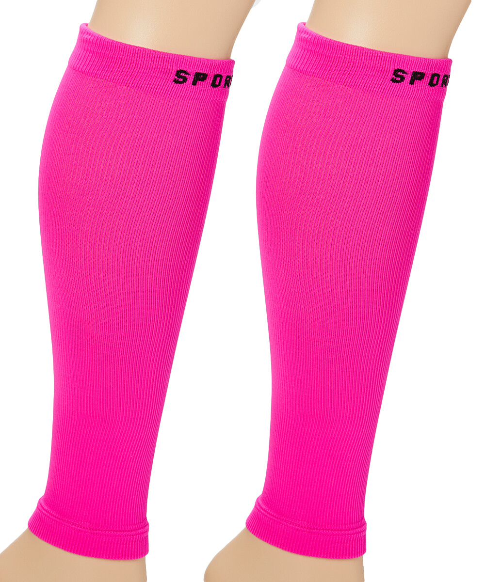 2 Pairs Compression Calf Sleeve Footless Leg Sleeves Socks - Boosts Circulation