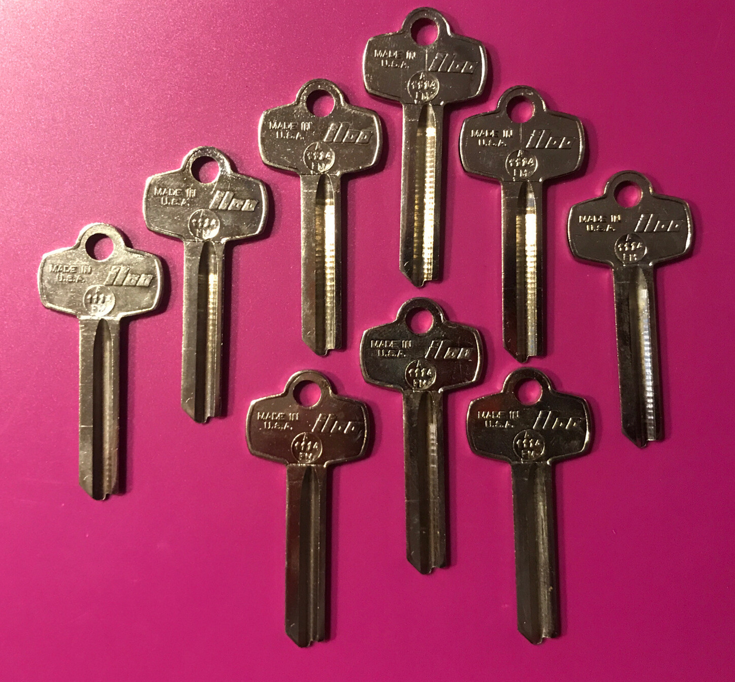 SET OF (9)  Ilco A1114FM  Key Blanks - Locksmith                         [x]
