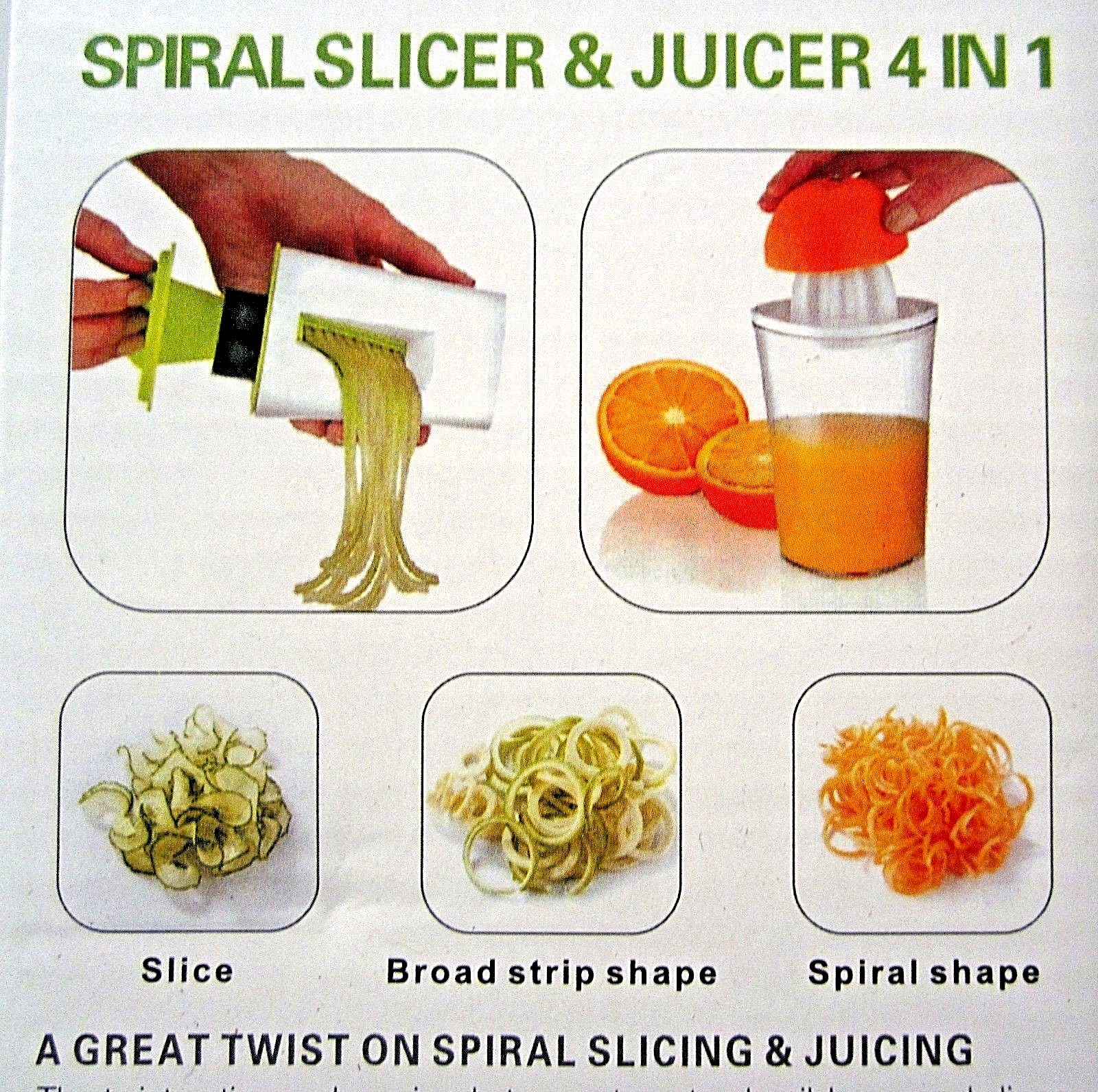 New Combination Spiral Slicer & Juicer, 4 in 1 Tool, US Stock, Free Shipping!