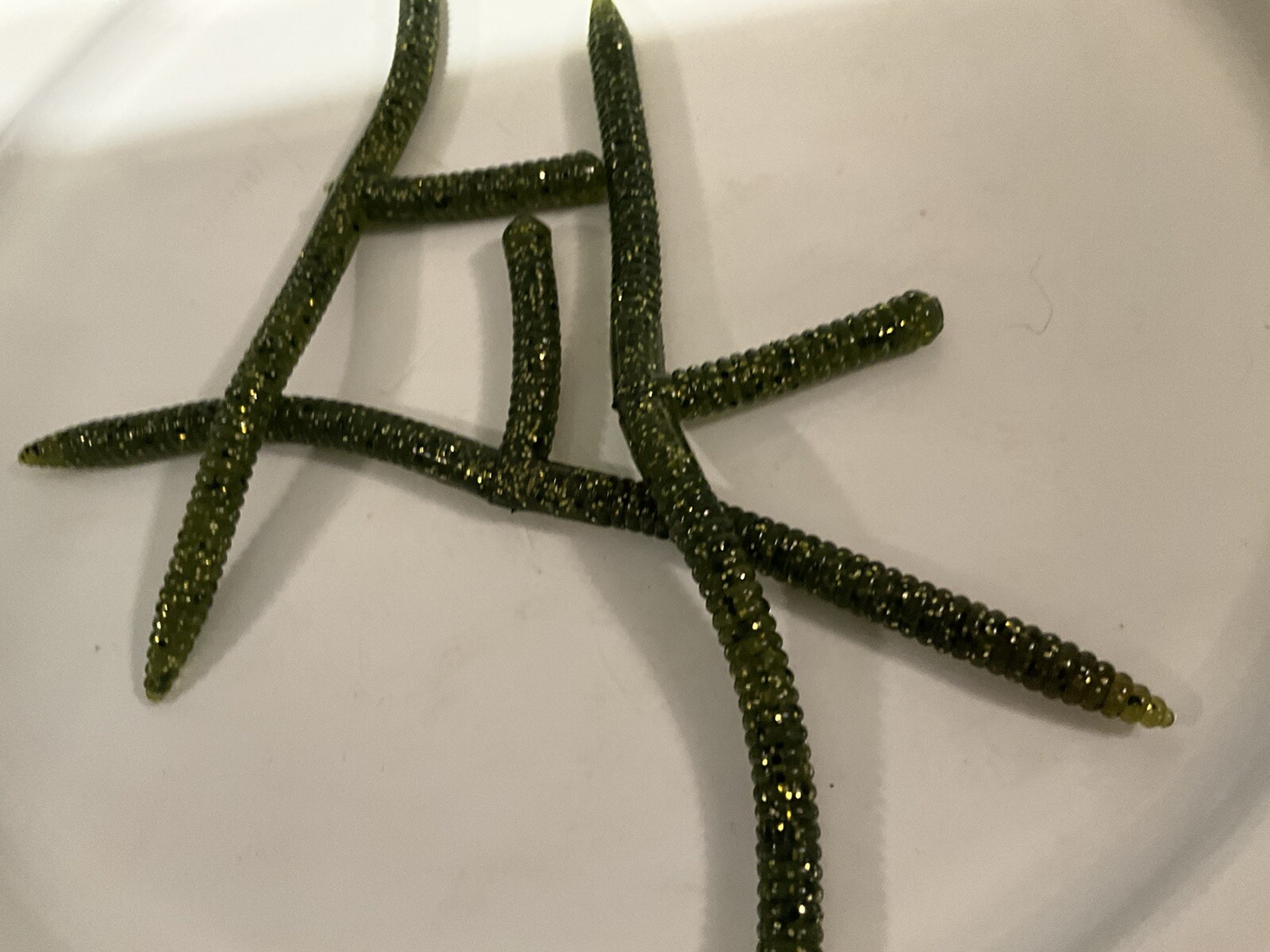 6.25” Weedless Wacky Worm Watermelon W/gold Flake 25 Ct 17.95  Free Shipping