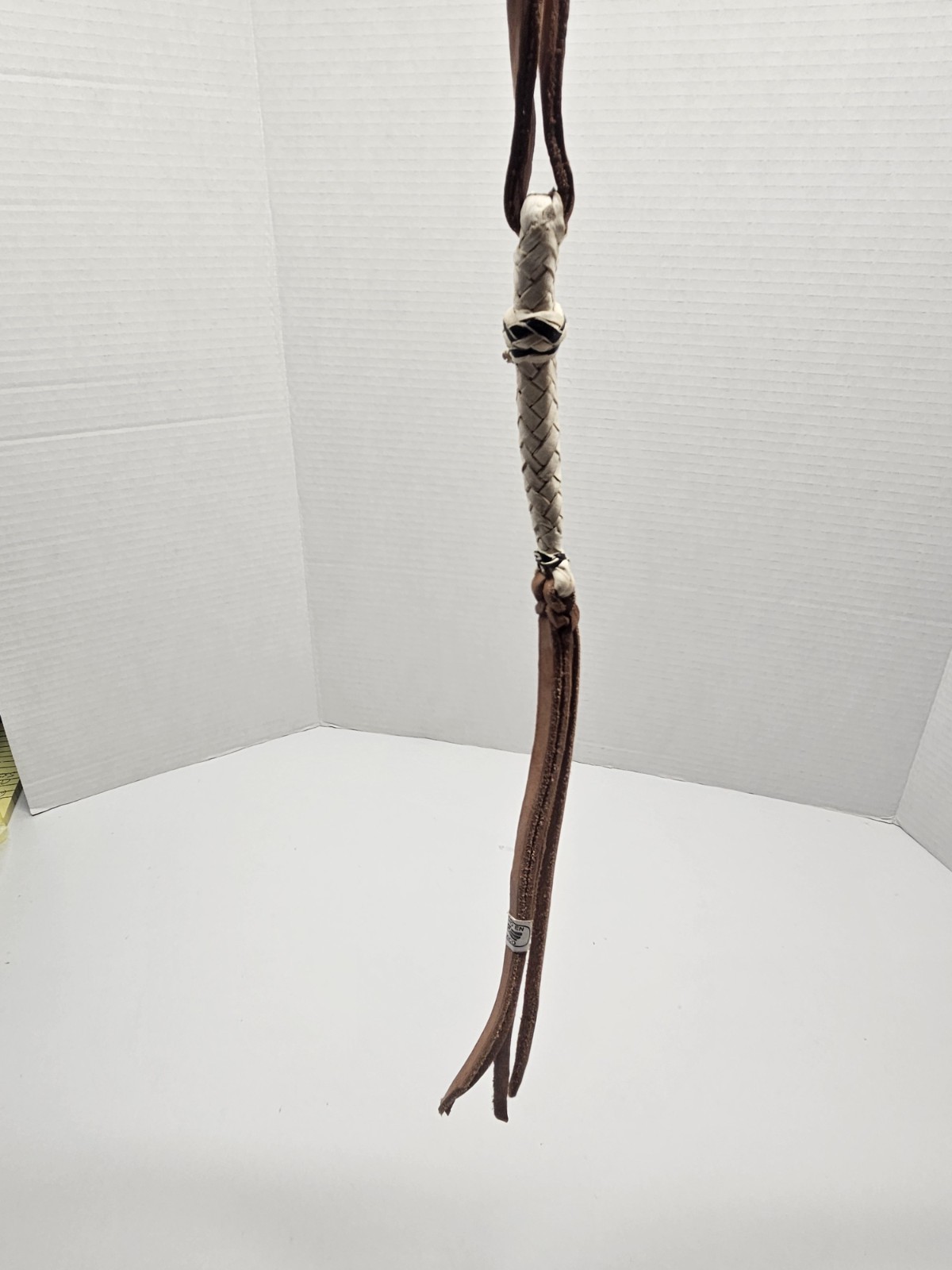 Handmade Mexican 14" Quirt Leather Horse Whip Cuarta Charra De Piel