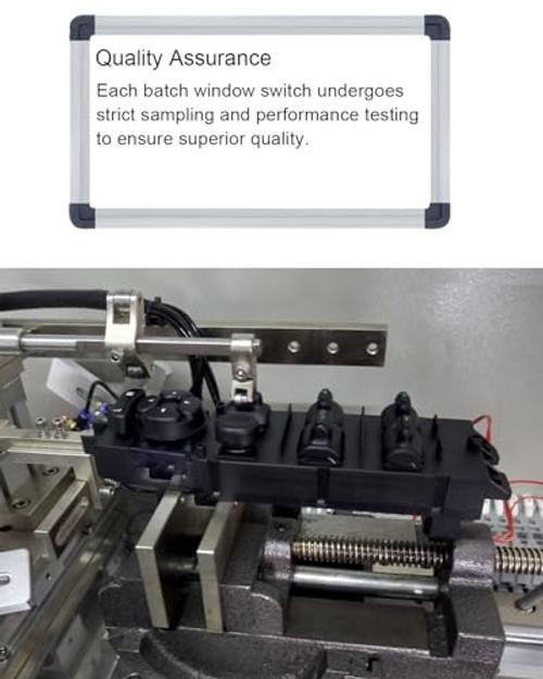 Driver Side Power Window Master Switch with Driver & Passenger Side Bezel Black