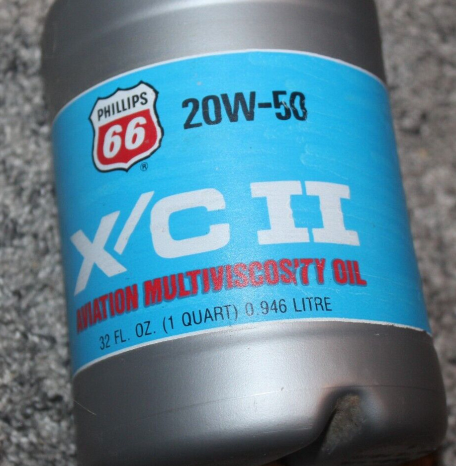 VINTAGE Phillips 66 X/C 20W-50 Multiviscosity Aircraft Engine Oil