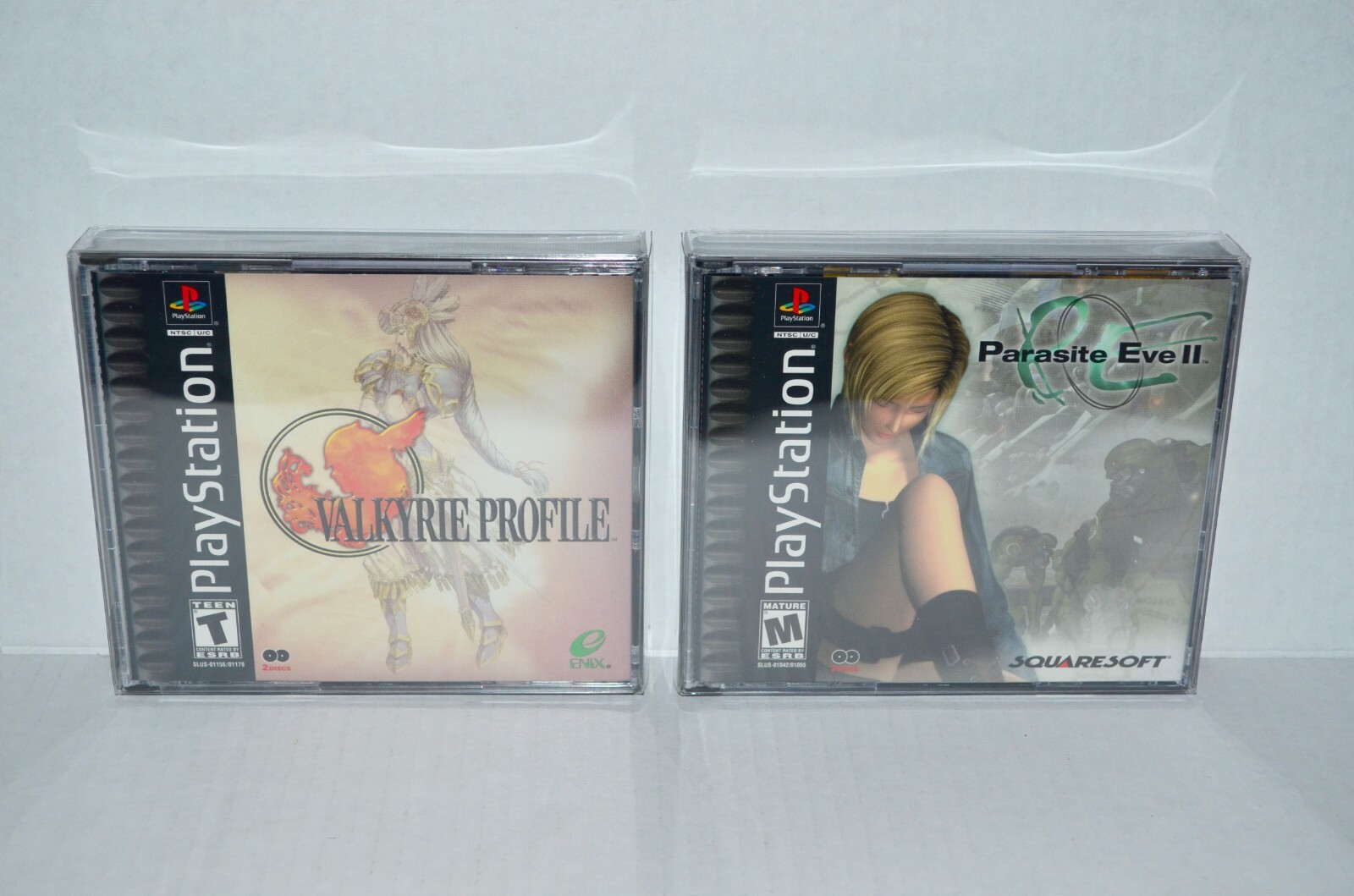 15 Sony PlayStation 1 PS1 Double Plastic Protective Cases Display Box Sleeves