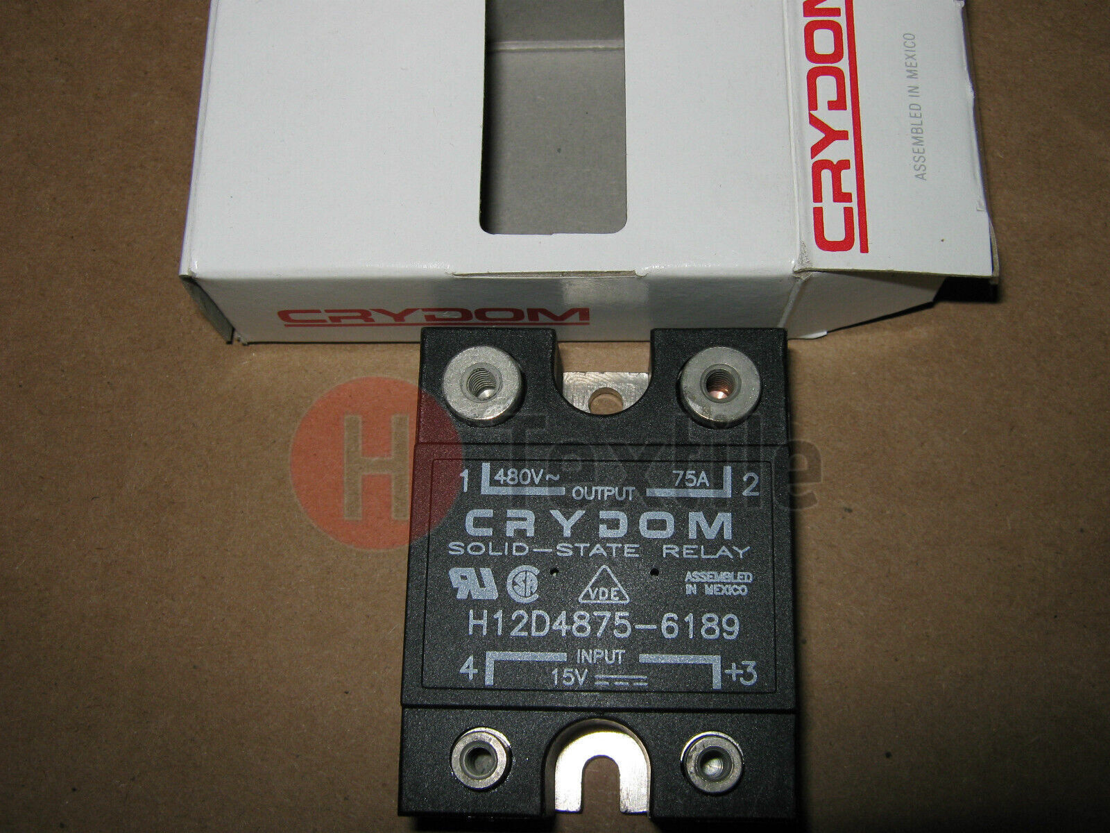 1PCS H12D Solid State Relay, H12D4875-6189, 75 Amp