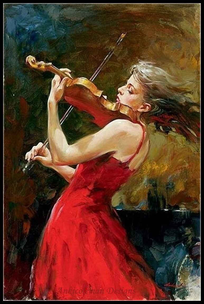 The Passion of Music - DIY Chart Counted Cross Stitch Patterns Needlework DMC