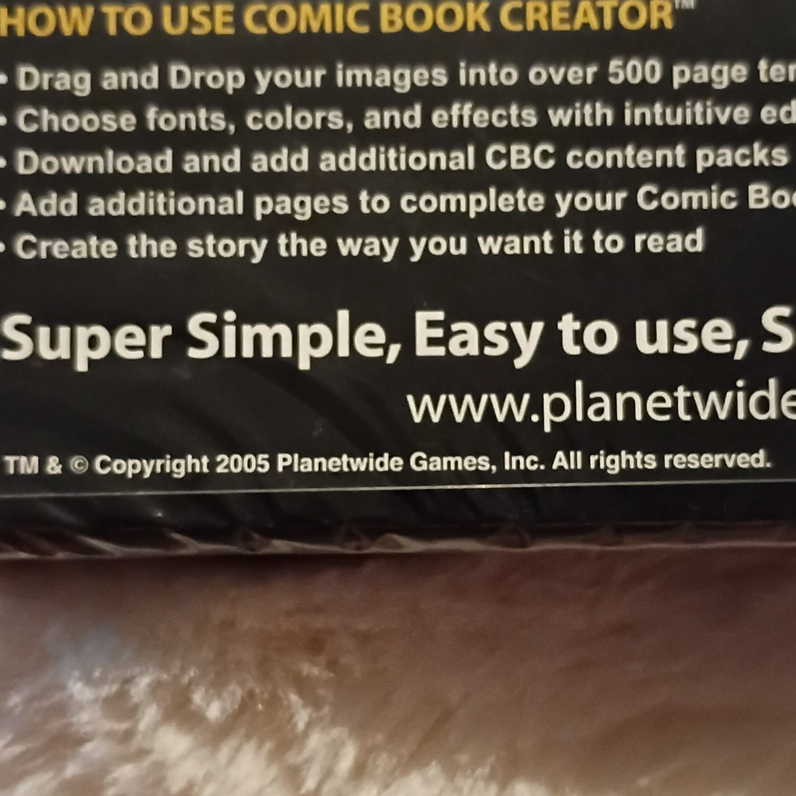 SEALED NEW Planetwide Games Comic Book Creator Software CD for Windows, English