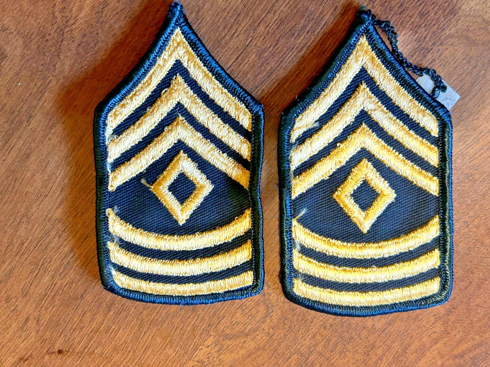 2 Small U.S. ARMY MEN'S DRESS GREEN RANK FIRST SERGEANT PATCH