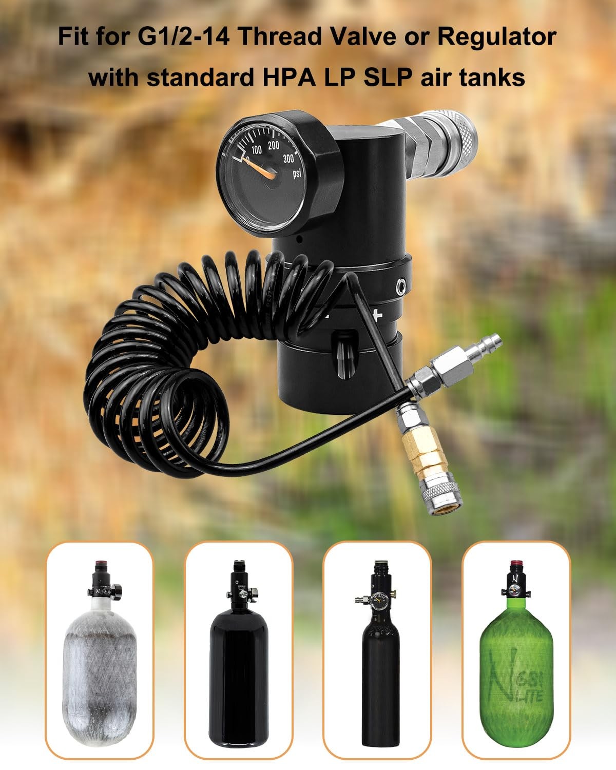 AUGREX Adjustable Paintball Co2 Regulator Low Pressure Regulator MR Reg GEN2 Mic