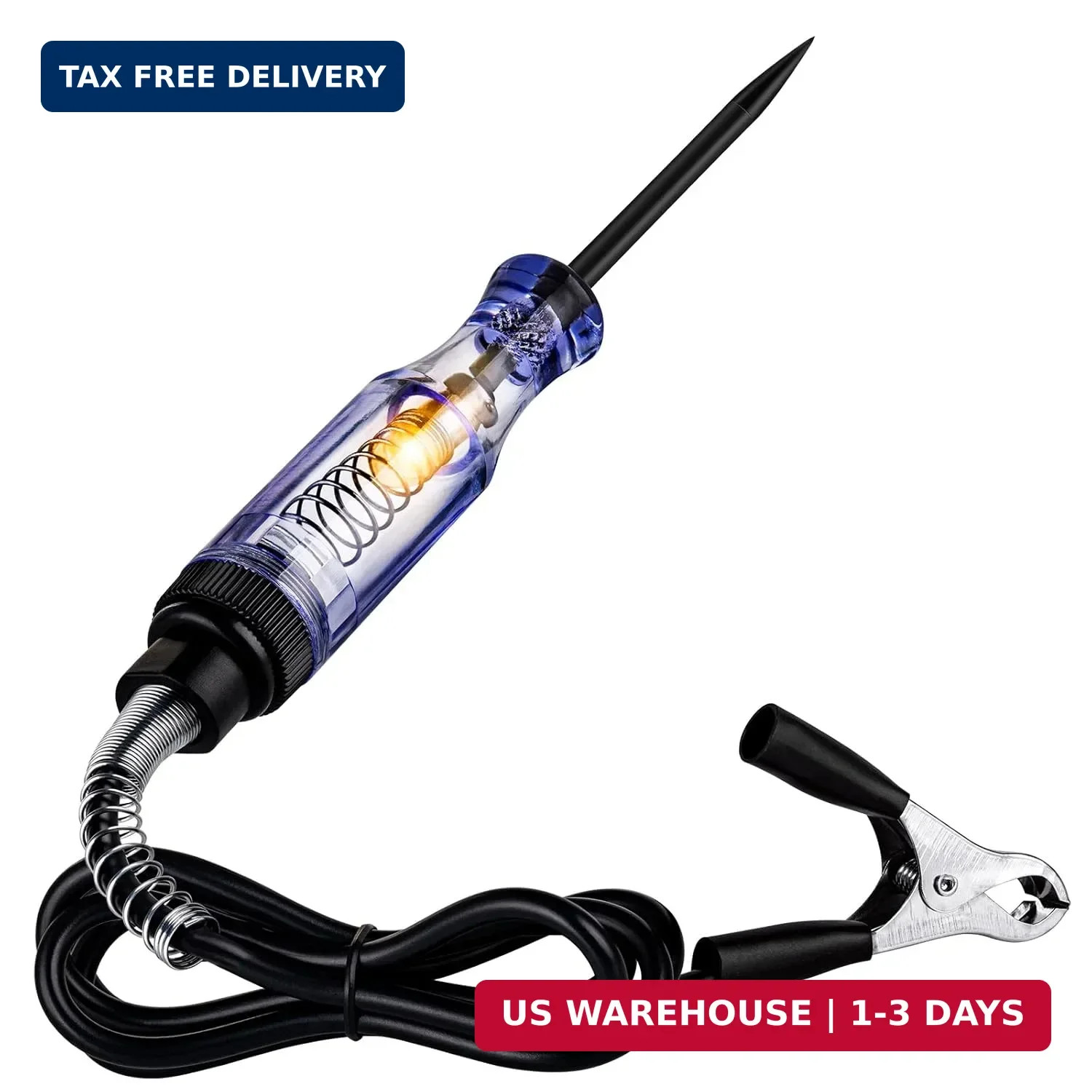 Test Light Automotive, 6V-12V-24V Circuit Tester with Light for Continuity Volta