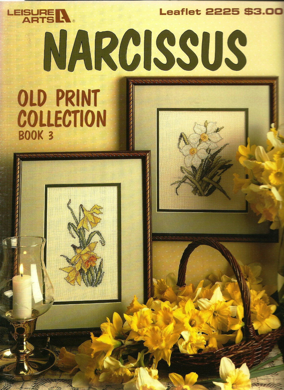 Narcissus Old Print Collection Bk 3 Cross Stitch Pattern Leaflet Leisure Arts