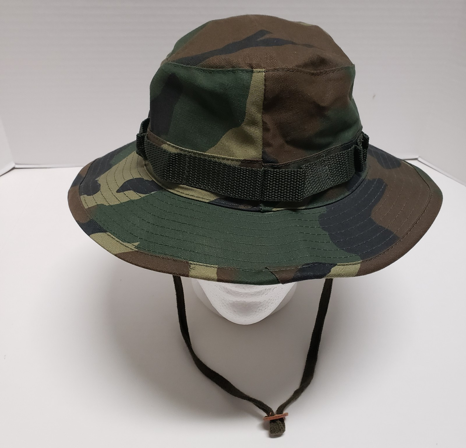 Military Boonie Sun Hat Size 7 1/2 Woodland Camo Hot Weather 0423-41-082-730