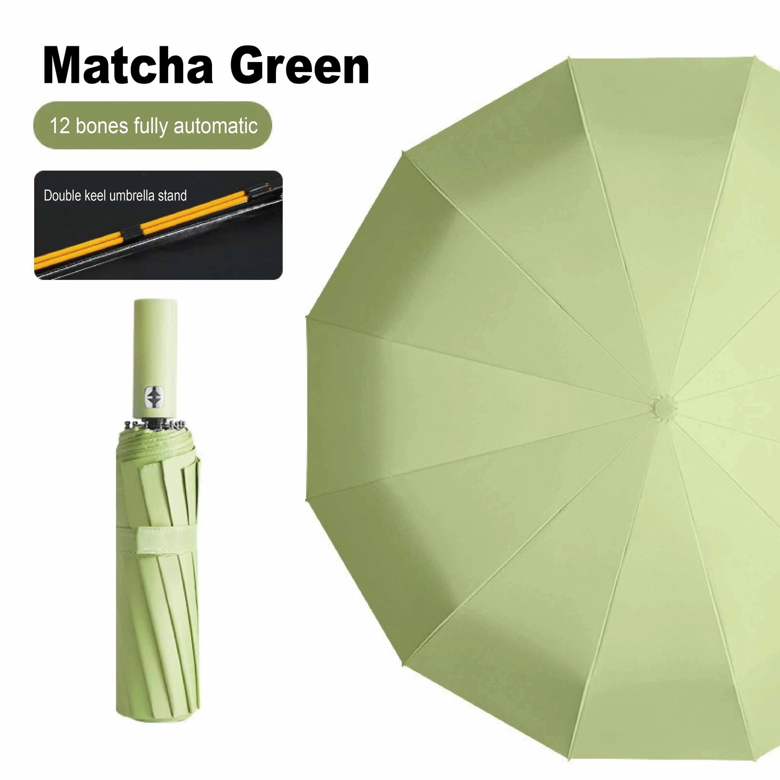 24 bones fully automatic folding umbrella vinyl sunshade sun protection umbrella